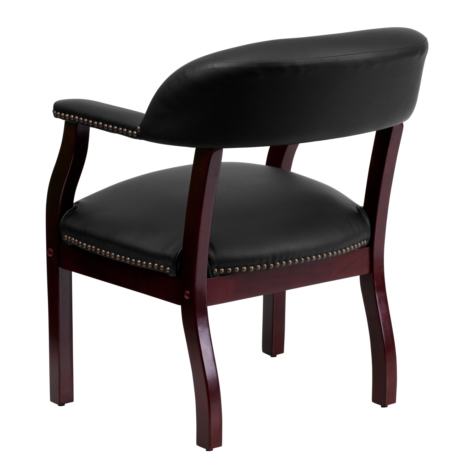 Flash Furniture Leathersoft Conference Chair with Accent Nail Trim Black PopularChairscom