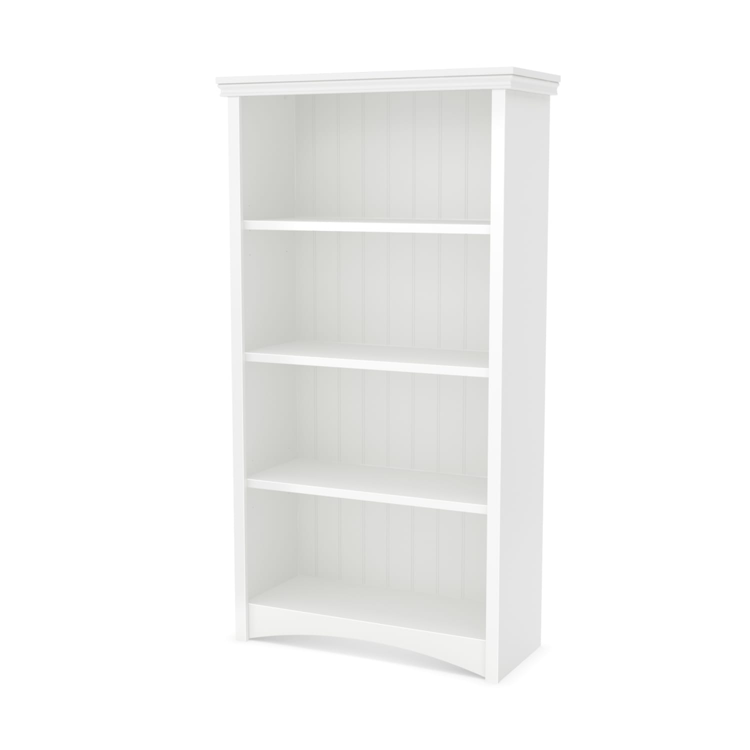 South Shore Gascony 58inH 4-Shelf Bookcase, Pure White - Image 6