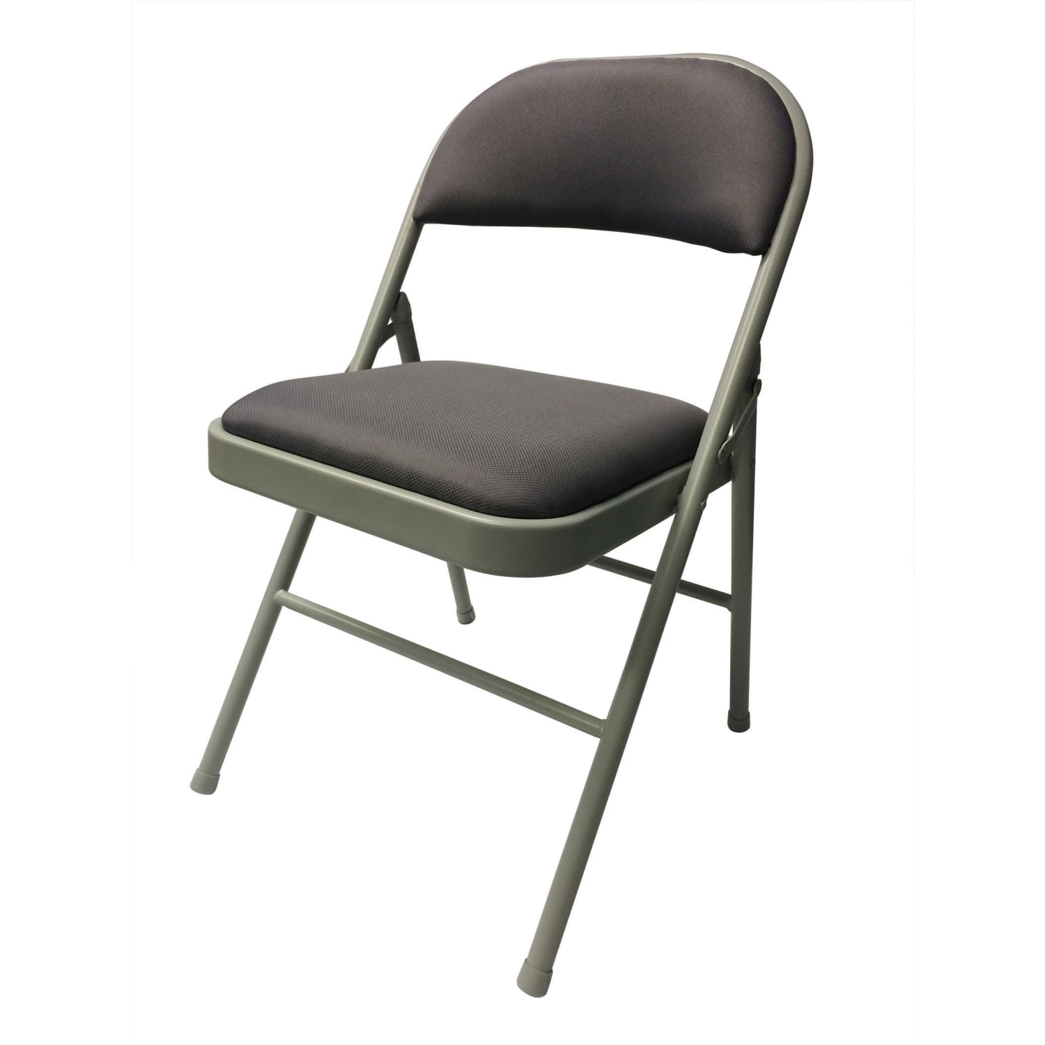 Realspace Upholstered Padded Folding Chair, Gray - Image 3