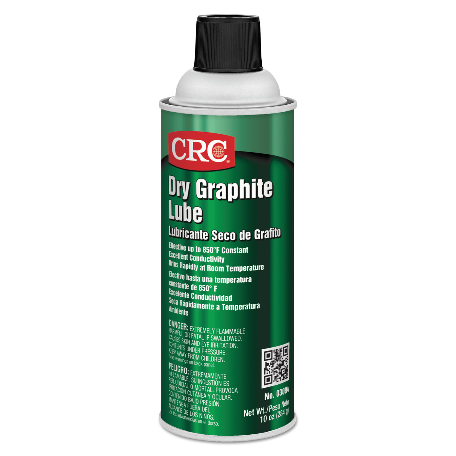 CRC Dry Graphite Lube, 10 Oz Aerosol Can, Black, Pack Of 12 Cans - Image 3