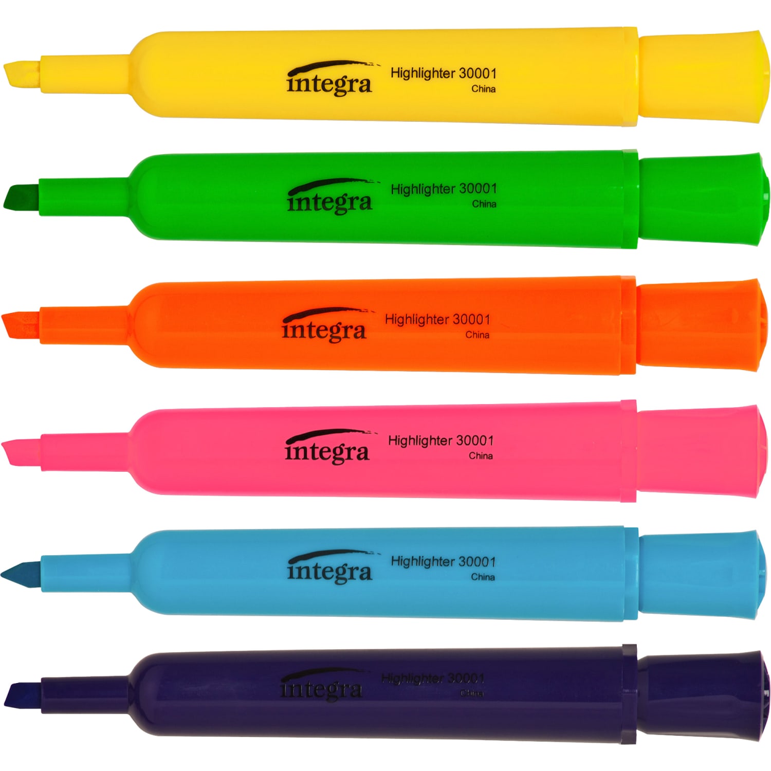 Integra Chisel Desk Liquid Highlighters, Assorted Colors, Pack Of 6 - Image 5