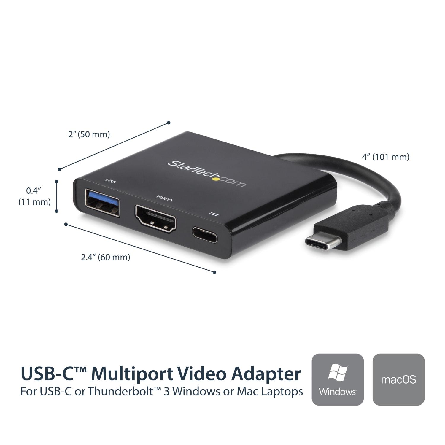 StarTech.com USB C Multiport Adapter With HDMI - Image 3