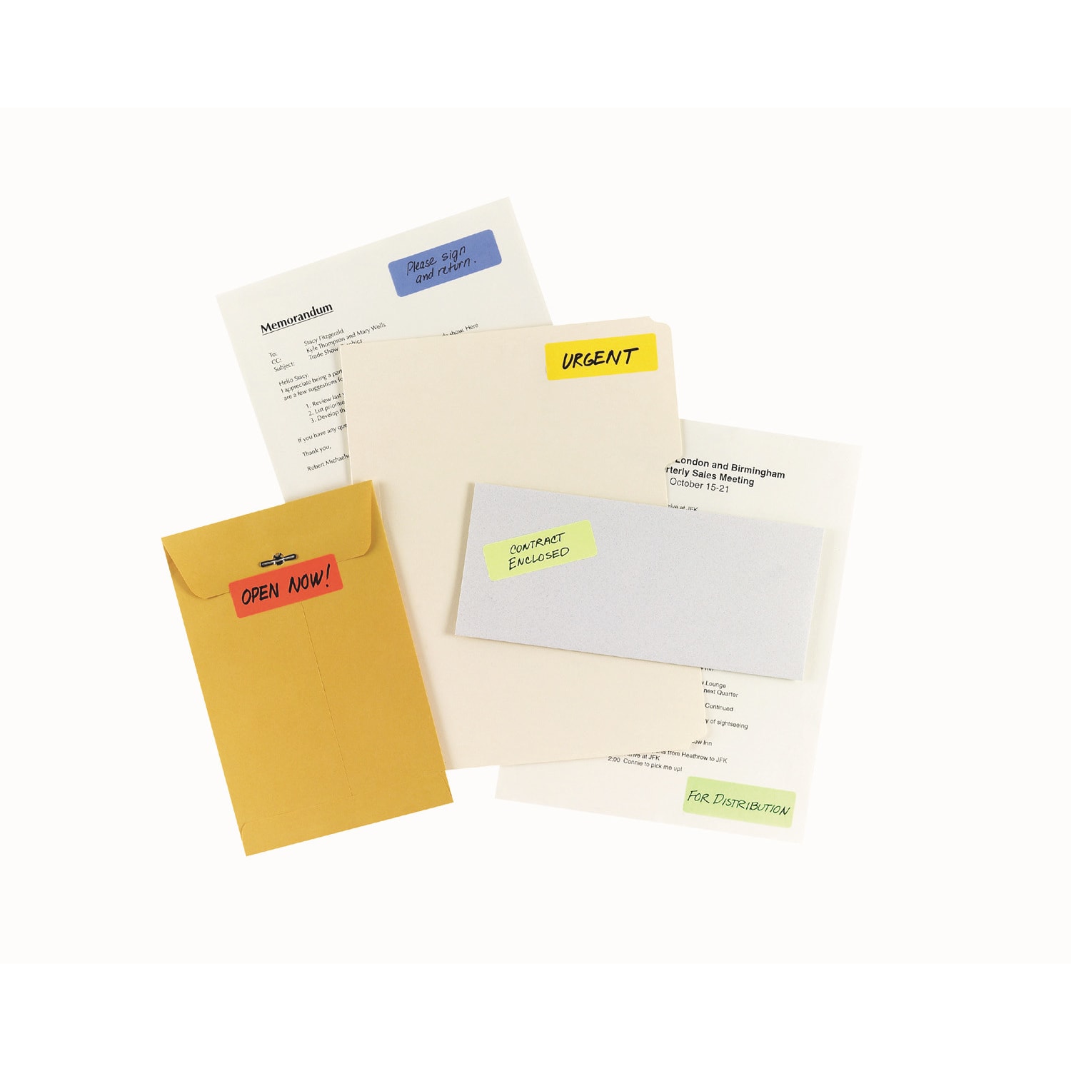 Avery Self-Adhesive Removable Print Or Write Color Coding Labels, 5477, Rectangle, 1in x 3in, Neon Orange, Pack Of 200 - Image 5