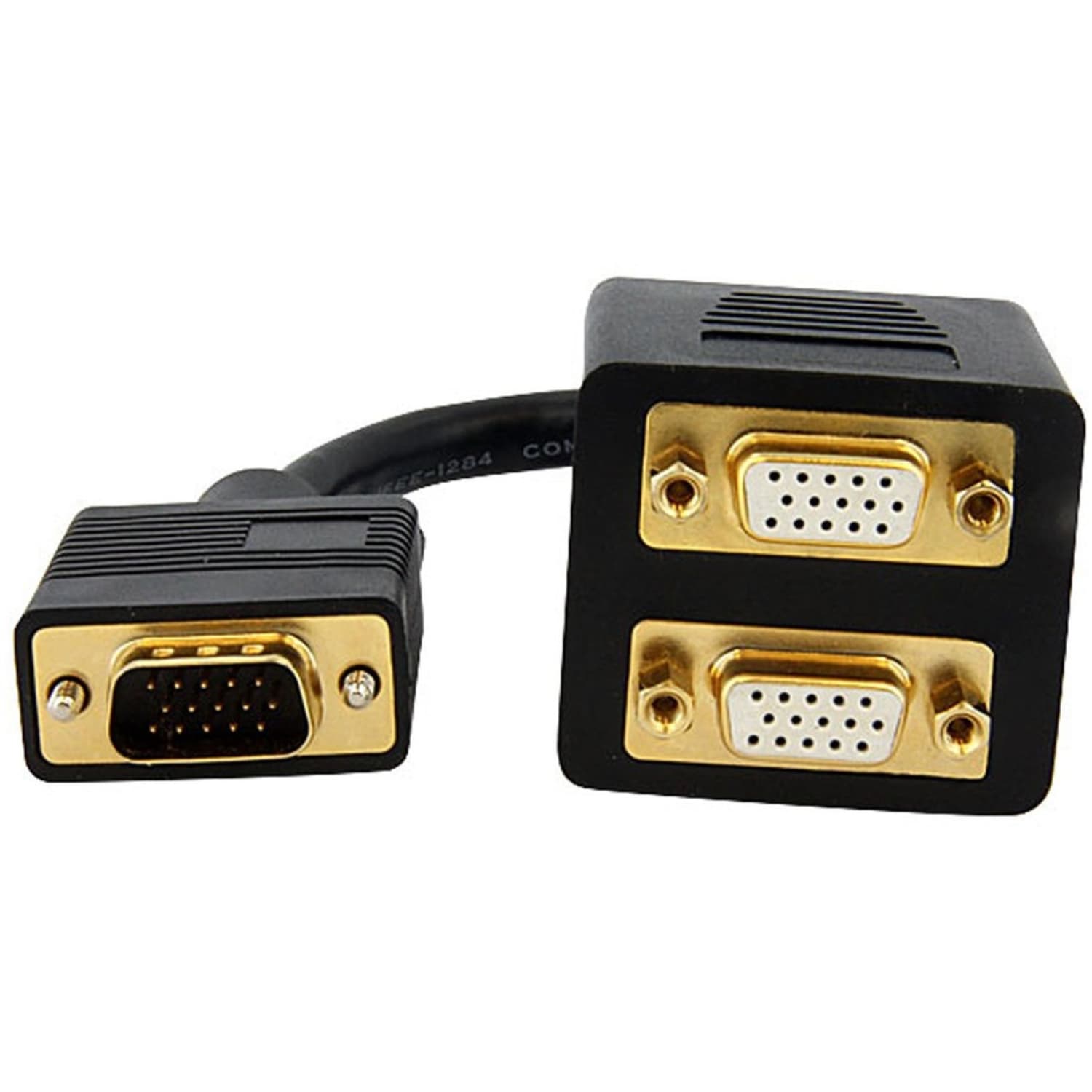 StarTech.com 1 ft VGA to 2x VGA Video Splitter Cable? M/F - Mirror the output from a VGA source to two VGA displays. - VGASPL1VV - Image 3
