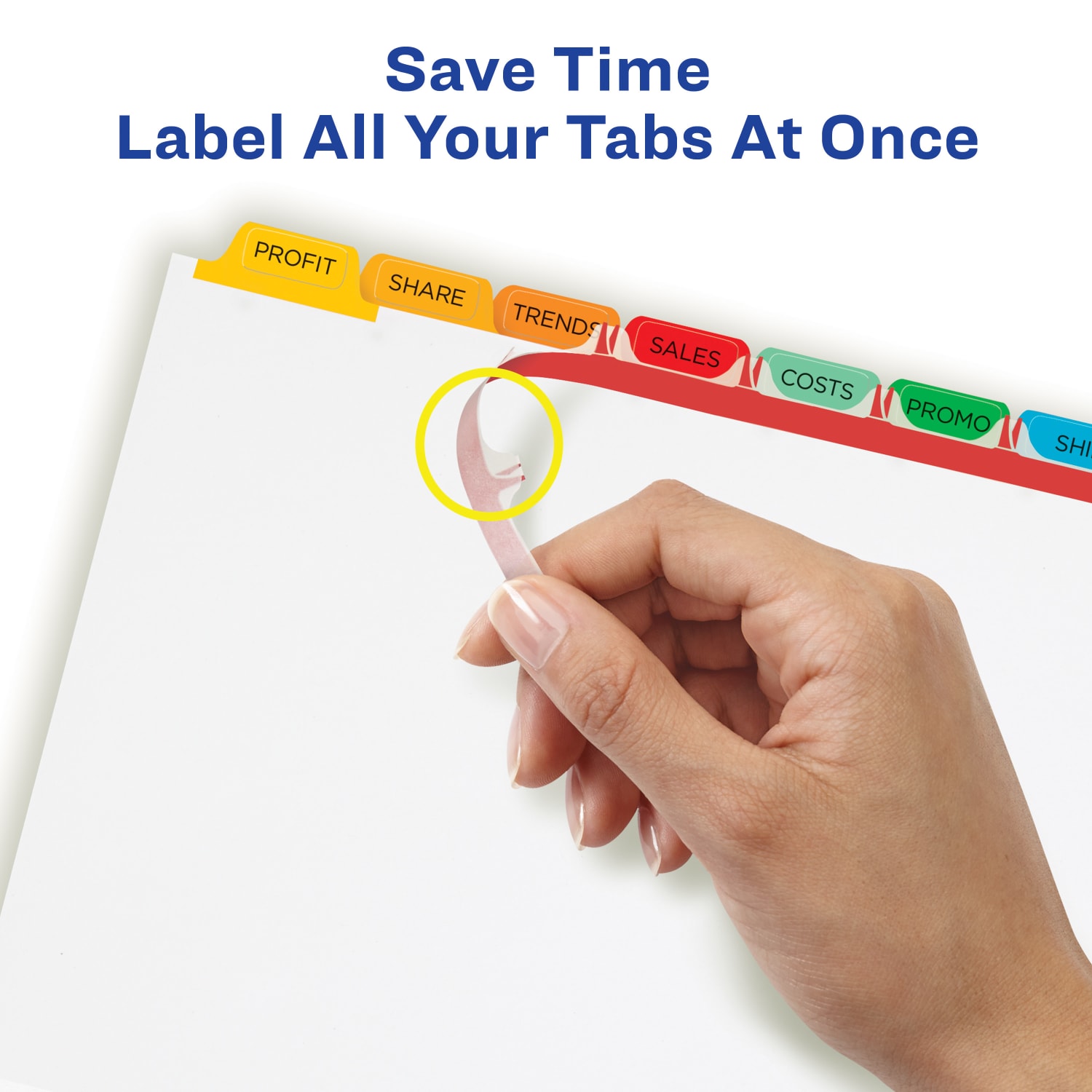 Avery Customizable Index Maker Dividers For 3 Ring Binder, Easy Print & Apply Clear Label Strip, 8 Tab, Multicolor, Box Of 25 Sets - Image 5