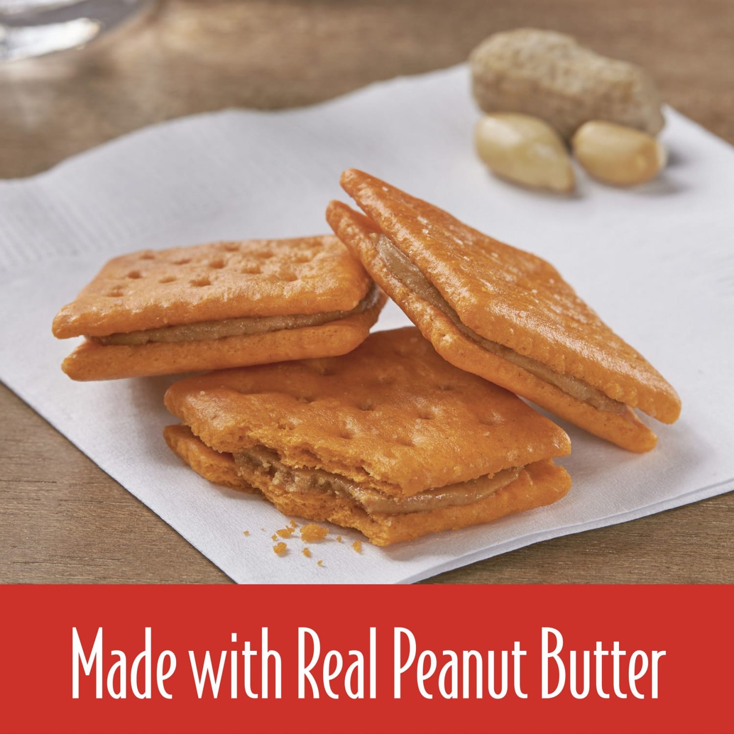 Keebler Sandwich Crackers, Single Serve Snack Crackers, Office and Kids Snacks, Big Snack Pack, Cheese and Peanut Butter, 21.6oz Tray (12 Packs) - Image 5