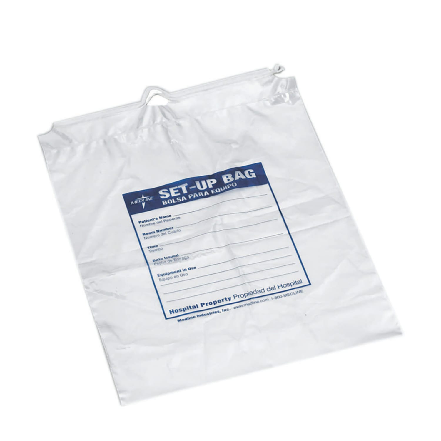 Medline Respiratory Patient Set-Up Bag, 12in x 16in, Blue/Clear, Case Of 500 - Image 3