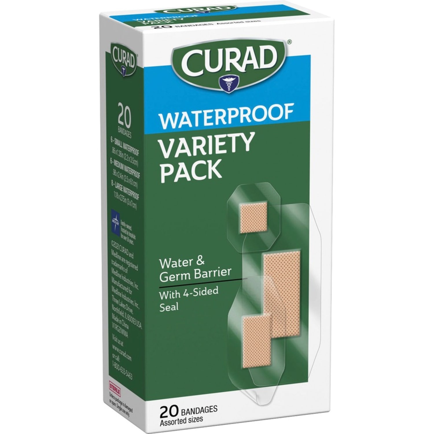 Curad Assorted Waterproof Transparent Bandages - Transparent - Polyurethane - 20 / Box - Image 5