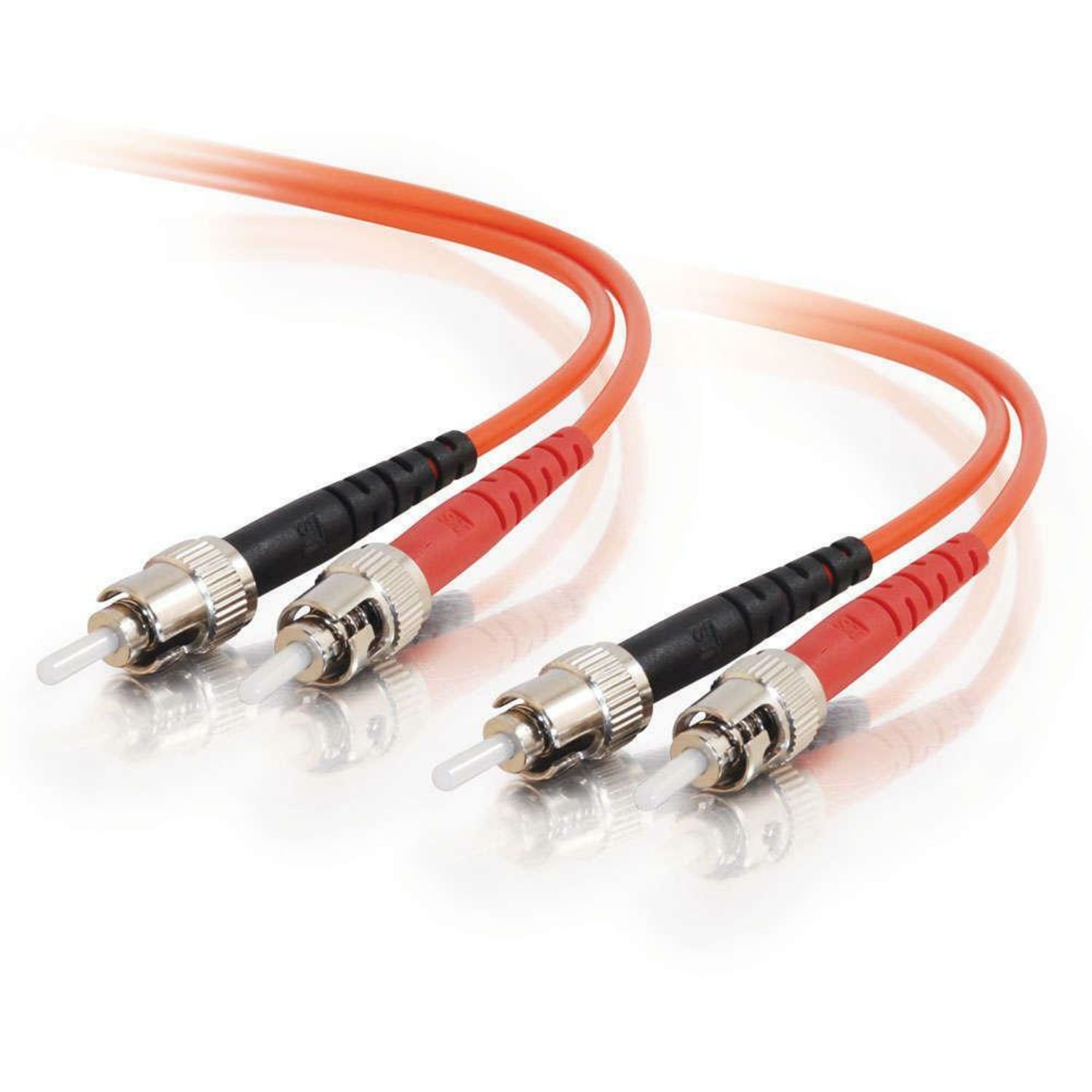 C2G ST-ST 62.5/125 OM1 Duplex Multimode Fiber Optic Cable (TAA Compliant) - Patch cable - TAA Compliant - ST multi-mode (M) to ST multi-mode (M) - 1 m - fiber optic - duplex - 62.5 / 125 micron - OM1 - orange - Image 3