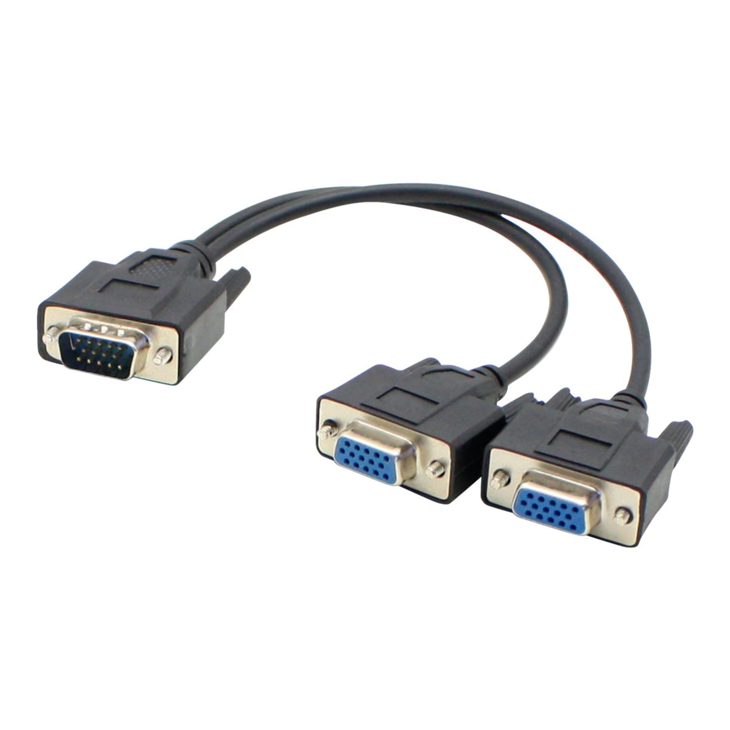 AddOn 8in VGA Splitter Cable - VGA splitter - HD-15 (VGA) (M) to HD-15 (VGA) (F) - 8 in - black - Image 3