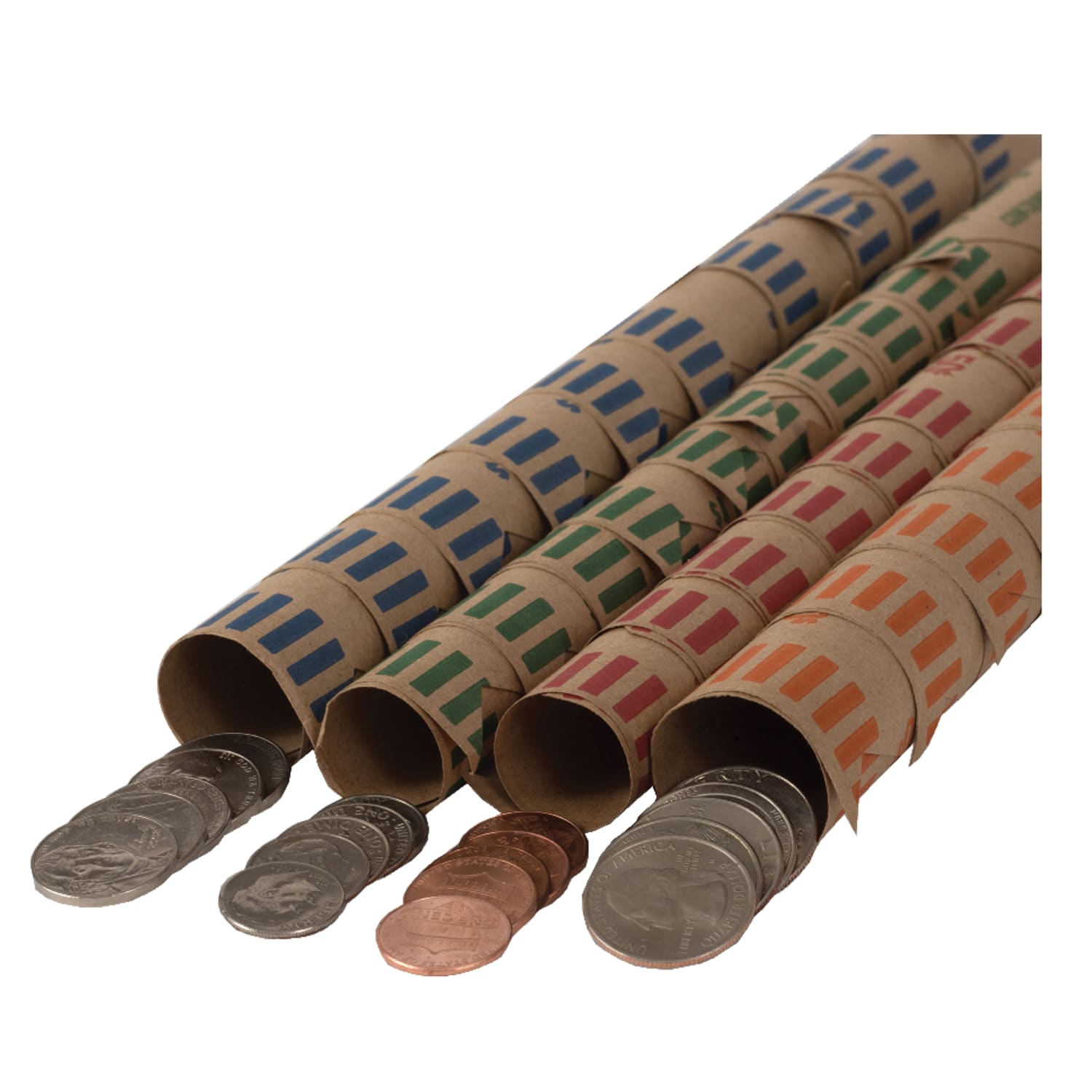 PAP-R Tubular Coin Wrap - 10cents Denomination - Durable, Burst Resistant, Crimped, Pre-formed - 57 lb Paper Weight - Paper - Green - Image 4