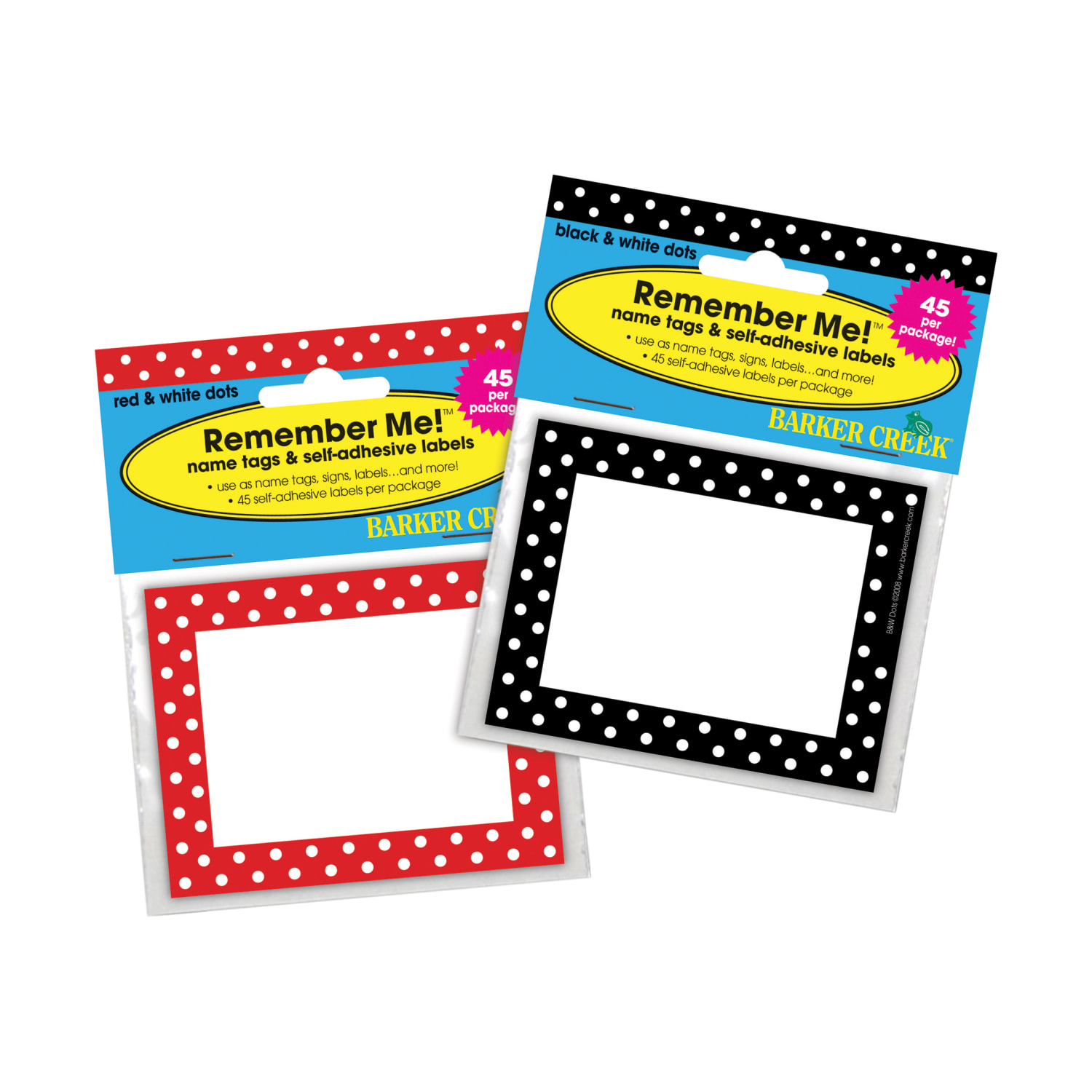 Barker Creek Dots Name Badges/Self-Adhesive Labels, 3 1/2in x 2 3/4in, Multicolor, Pack Of 90 - Image 5