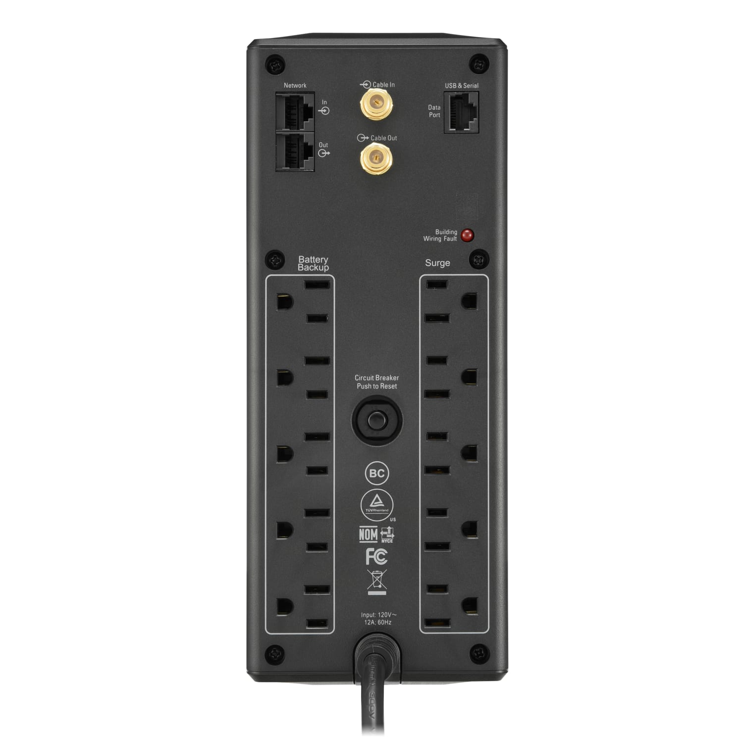 APC Back-UPS Pro BX Compact Tower Uninterruptible Power Supply, 10 Outlets, 1,350VA/810 Watts, BX1350M - Image 5