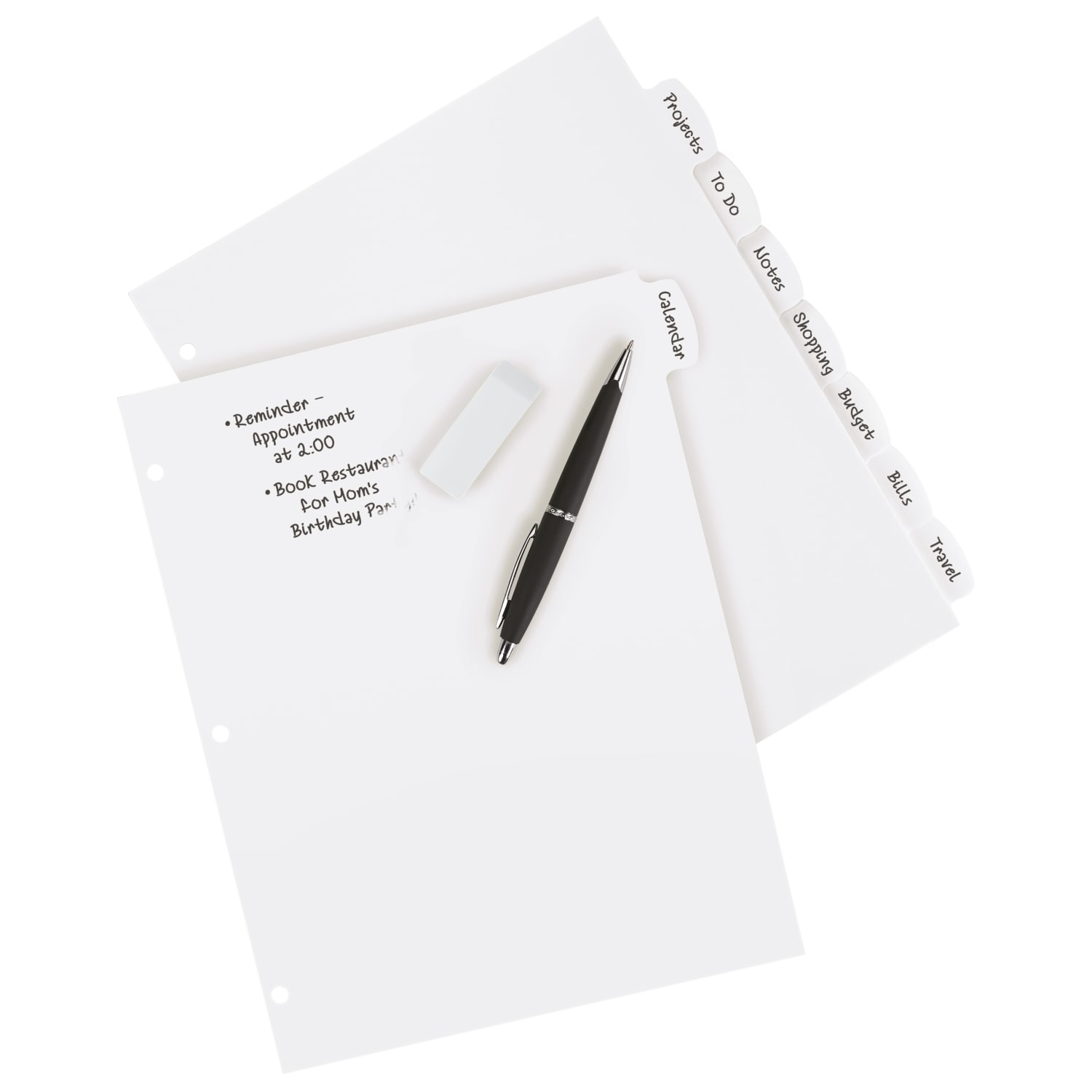 Avery Durable Write-On Plastic Dividers With Erasable Tabs, 8 1/2in x 11in, White, 8 Tabs - Image 3
