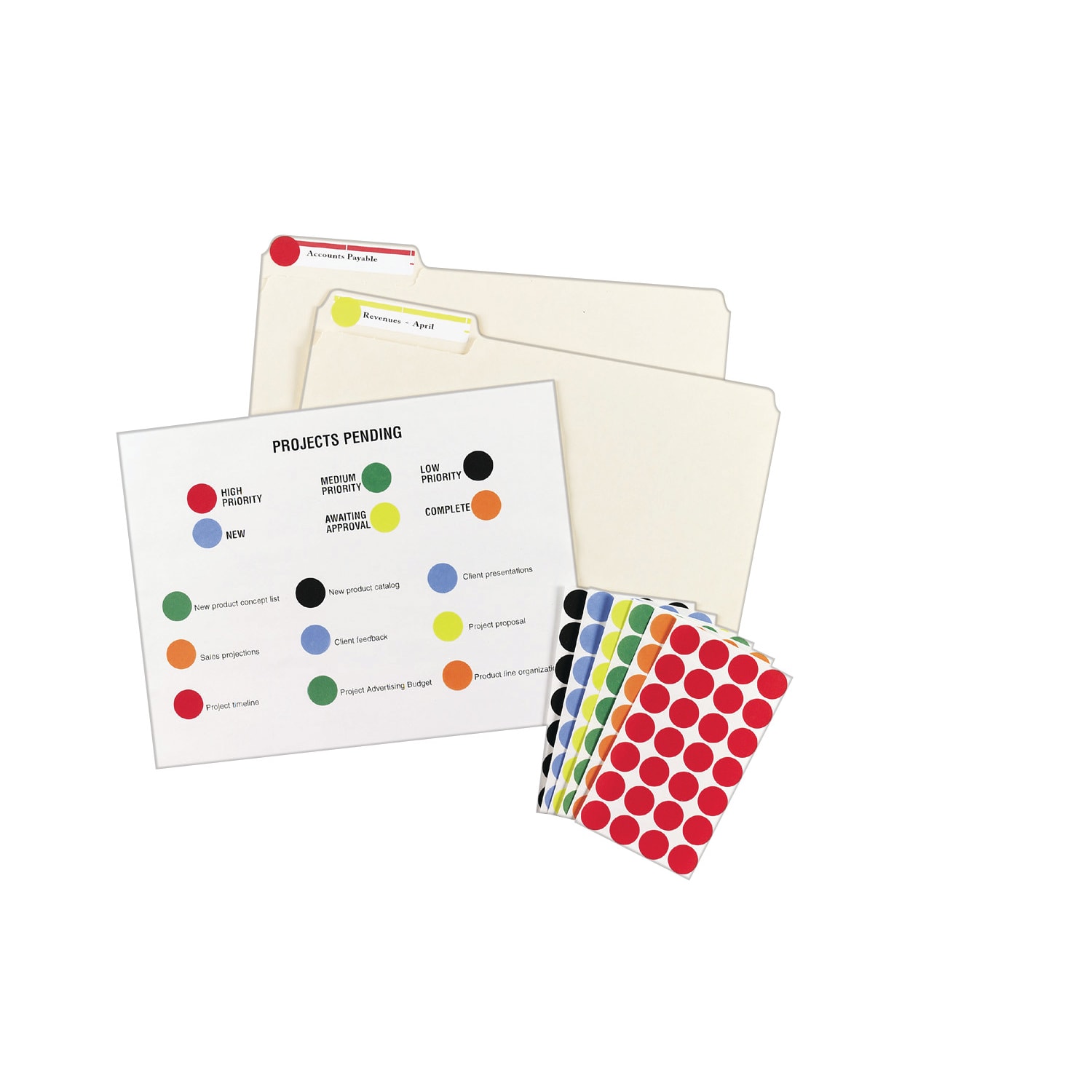 Avery Color-Coding Removable Labels, 5459, Round, 3/4 Inch Diameter, Black, Pack Of 1,008 Non-Printable Dot Stickers - Image 6