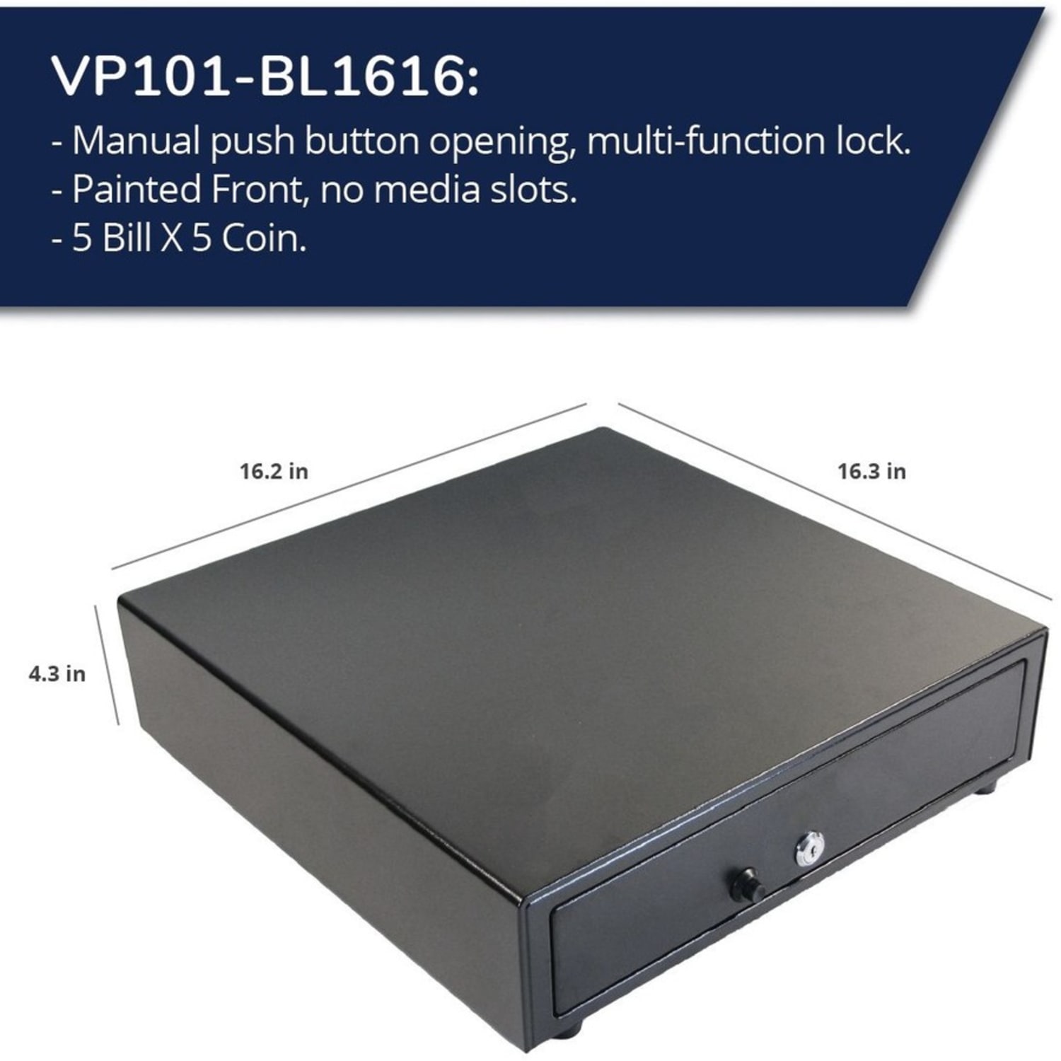 APG Cash Drawer Vasario Series Manual Cash Drawer - Image 3