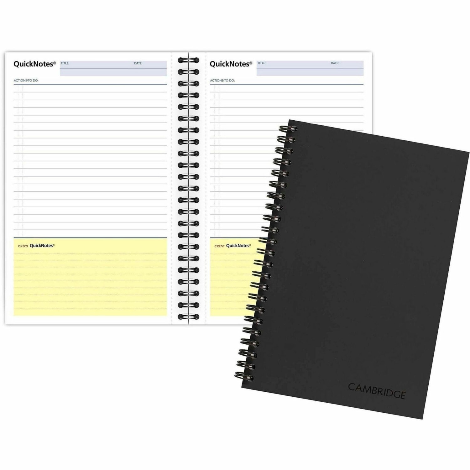 Mead QuickNotes Business Notebook, 5in x 8in, 1 Subject, 80 Sheets, Black - Image 3