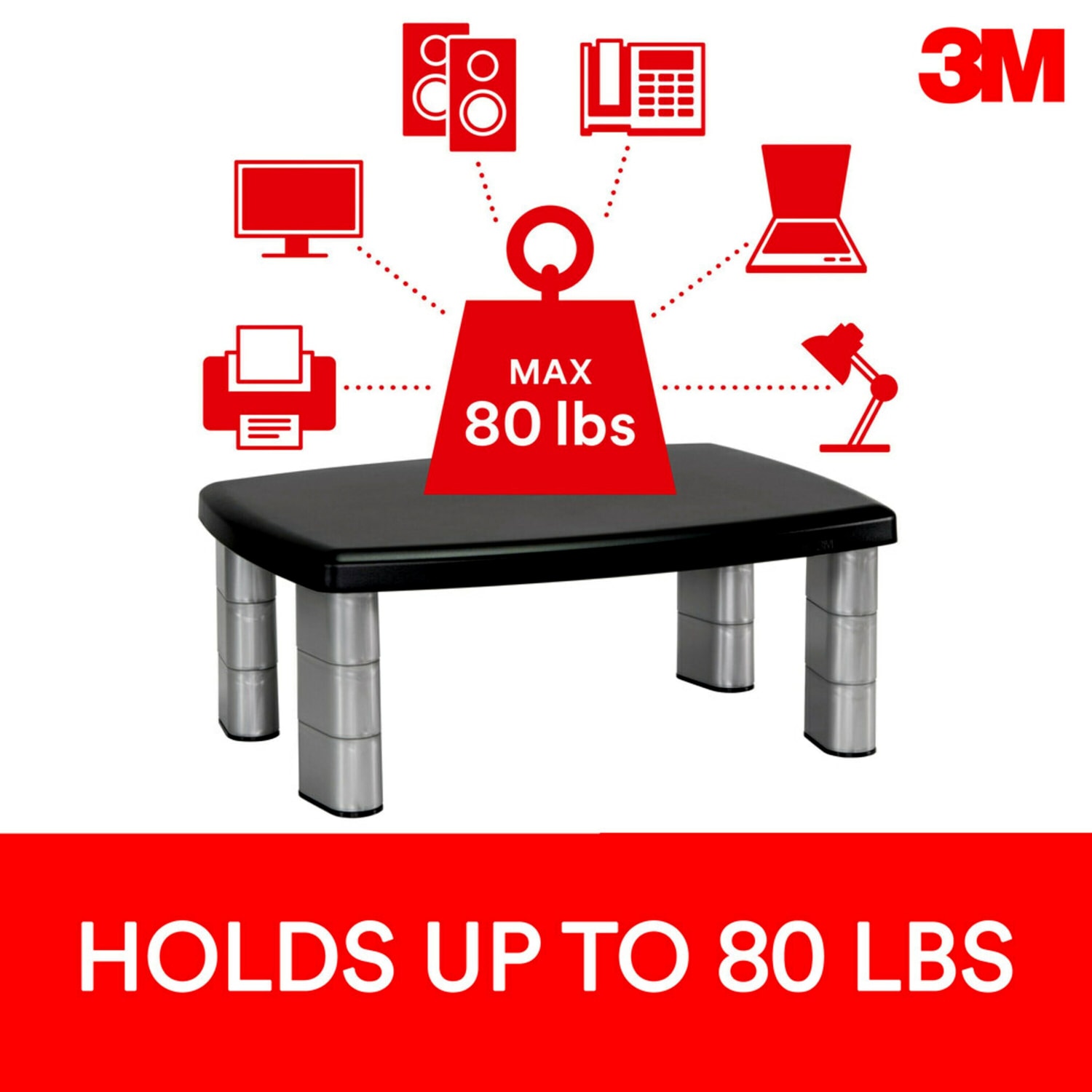 3M Adjustable-Height Monitor Stand - Image 6