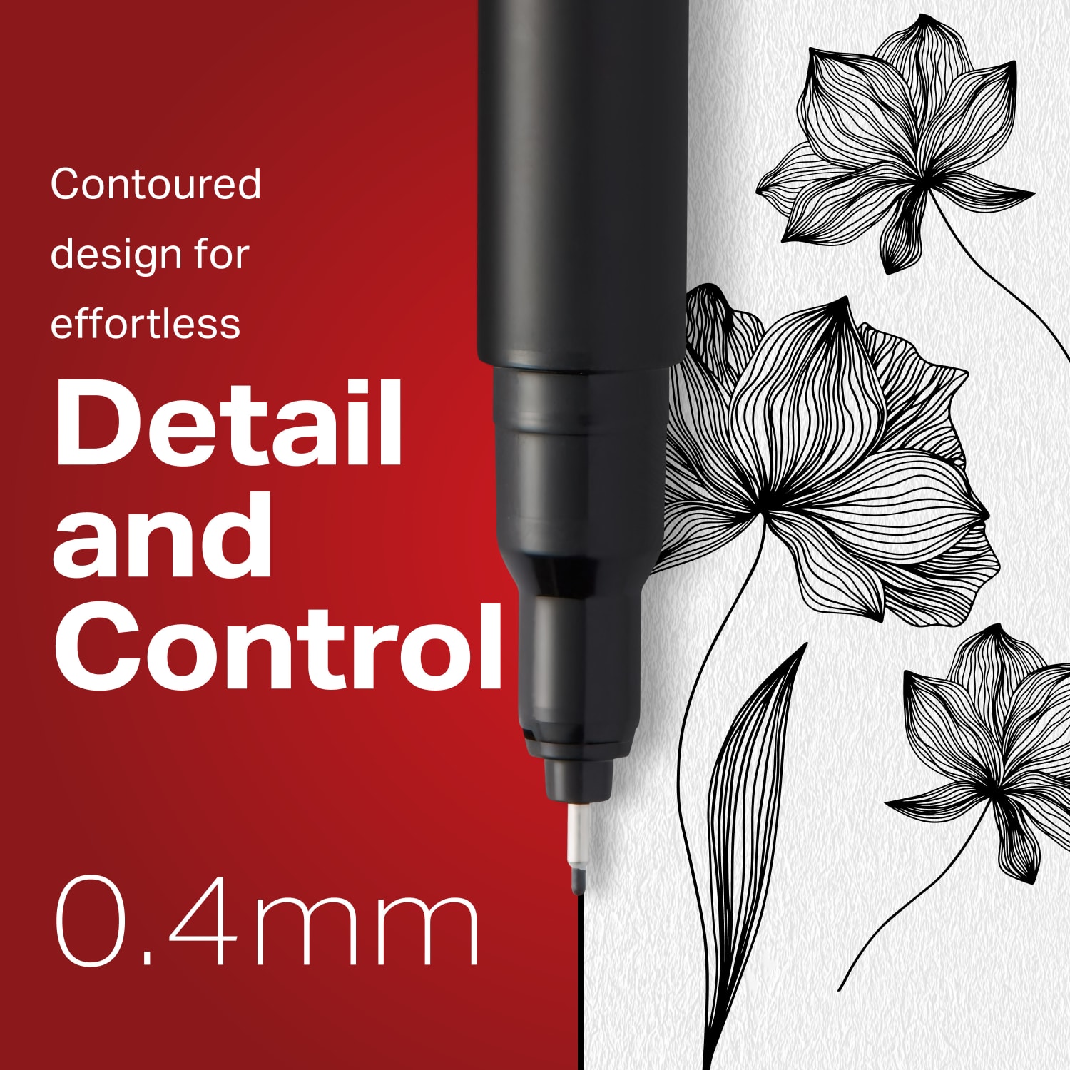 Sharpie Fine-Point Pens, Fine Point, 0.4 mm, Black Barrels, Black Ink, Pack Of 2 - Image 4