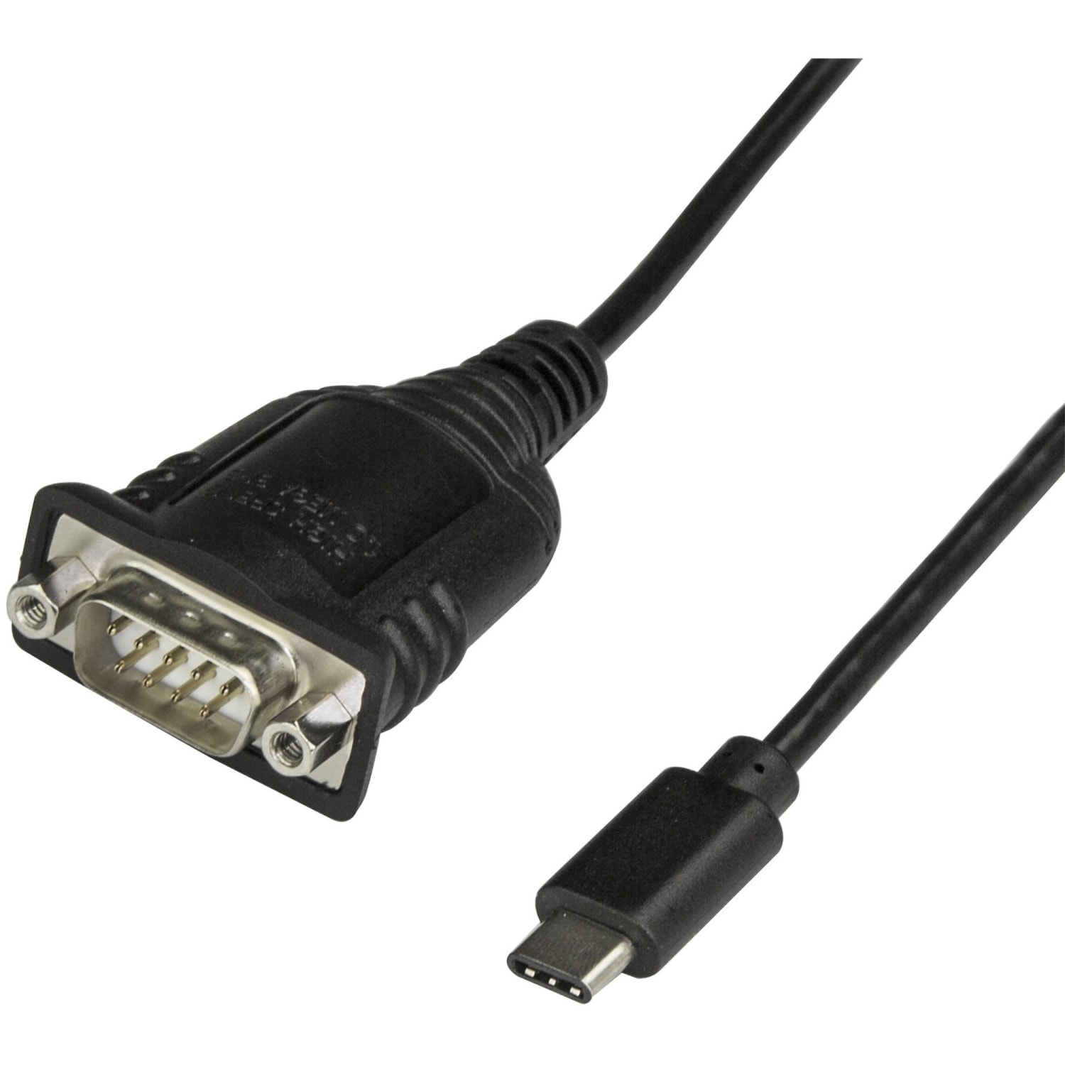 StarTech.com USB C to Serial Adapter Cable with COM Port Retention, 16in (40cm) USB Type-C to RS232 DB9 Converter Cable, Windows/Mac/Linux