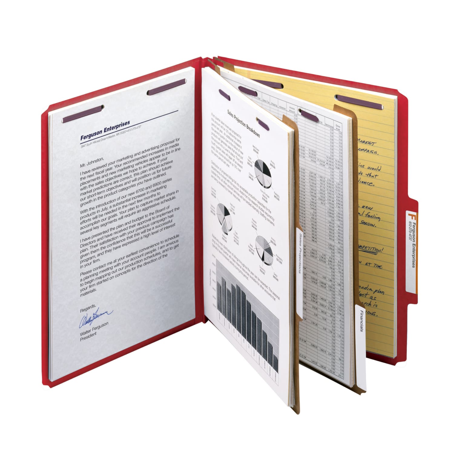 Smead Classification Folders, Pressboard With SafeSHIELD Fasteners, 2 Dividers, 2in Expansion, Letter Size, Bright Red, Box Of 10 - Image 4