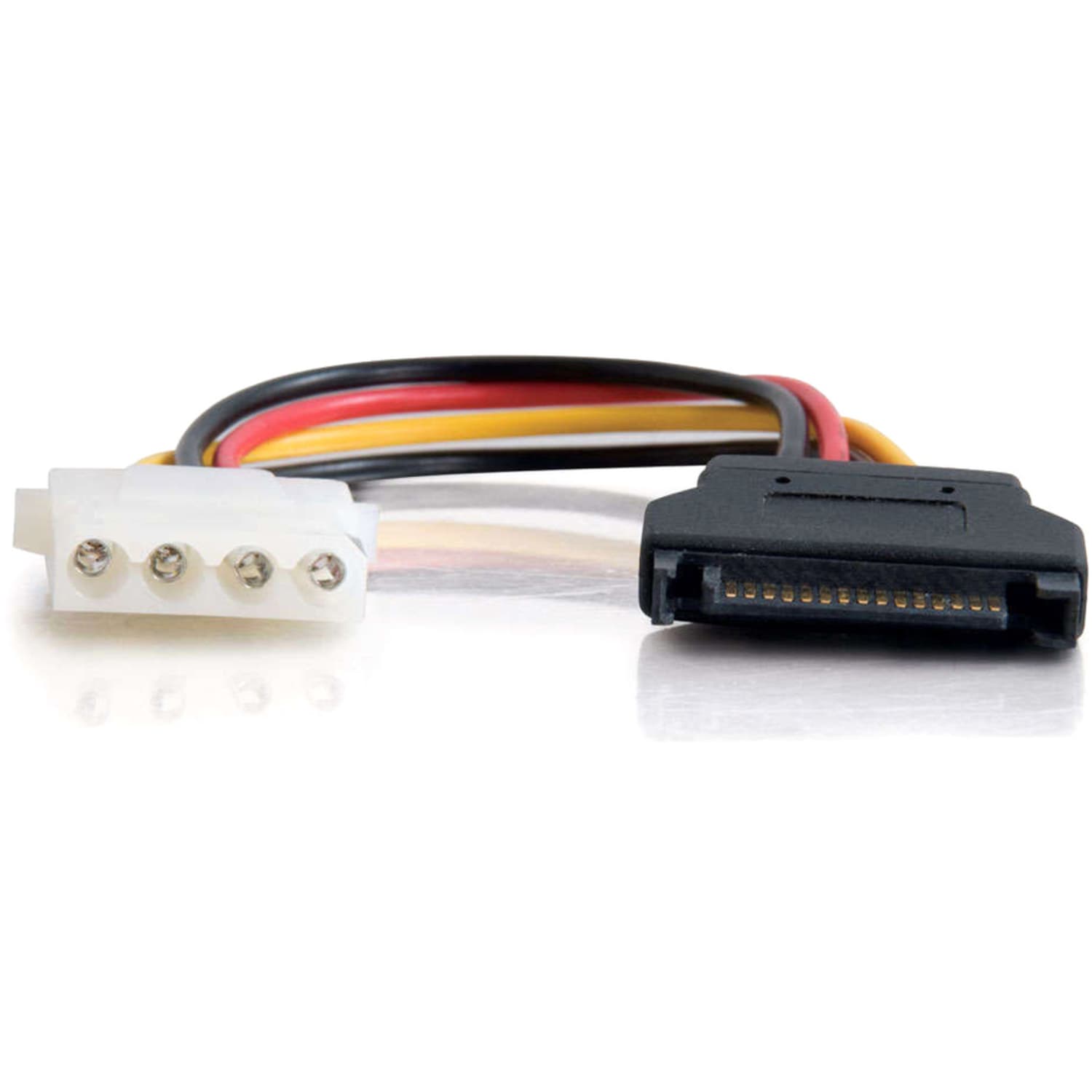 C2G 7.5in 15-pin Serial ATA Male to LP4 Female Power Cable - For Hard Drive - 6in Cord Length - Image 3