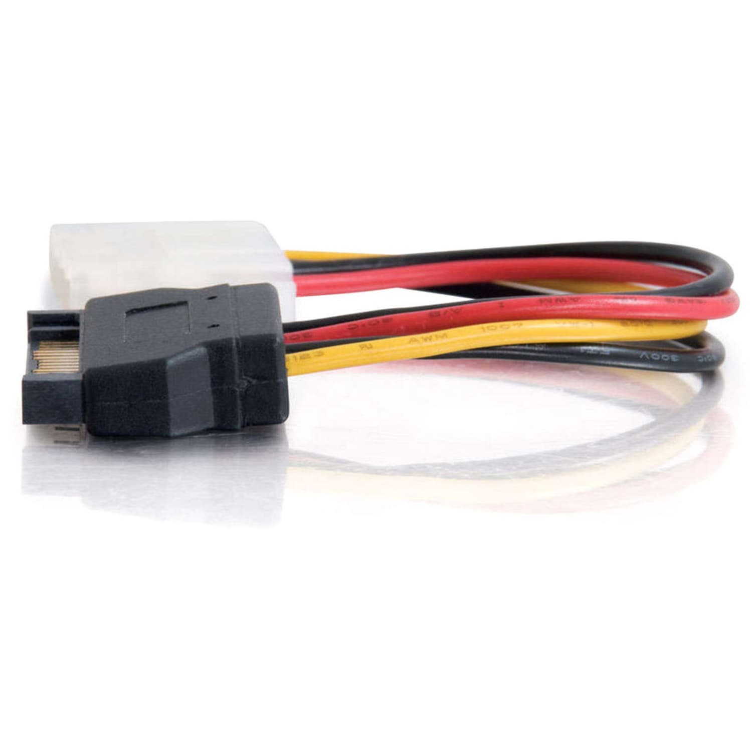C2G 7.5in 15-pin Serial ATA Male to LP4 Female Power Cable - For Hard Drive - 6in Cord Length - Image 4