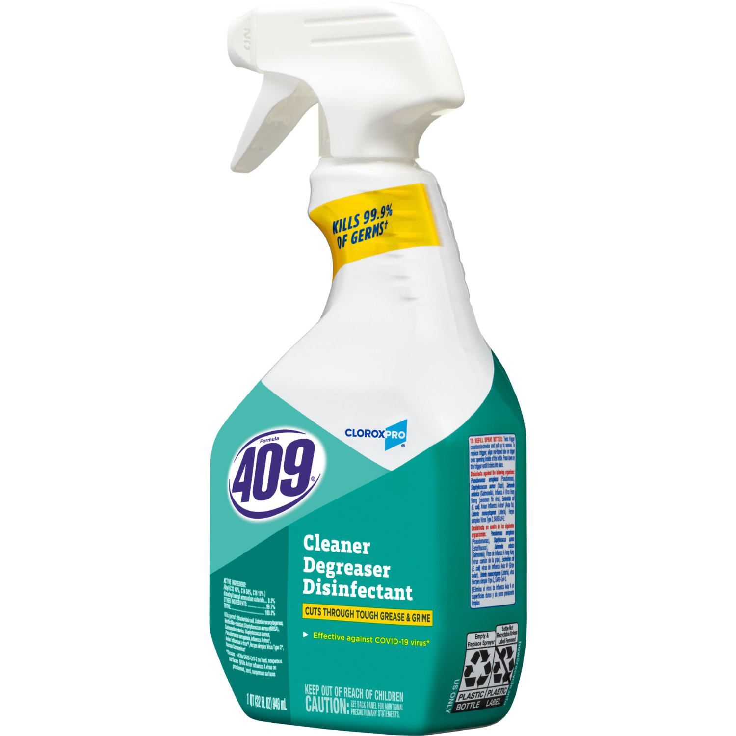 Clorox 409 Cleaner Degreaser Disinfectant Smart Tube Spray, 32 Oz Bottle - Image 6