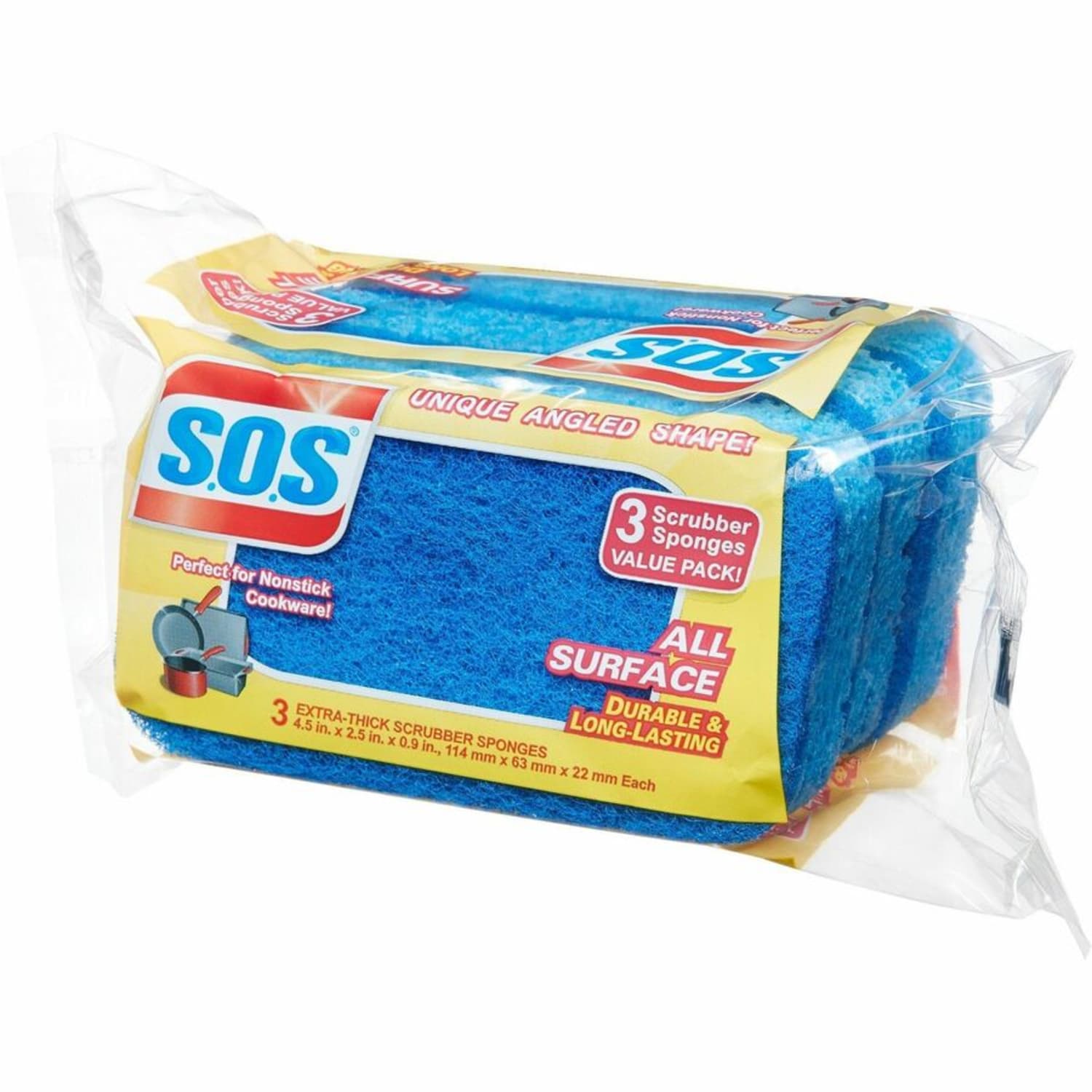 S.O.S . Sponge Scrubbers, Pack of 3 - Image 5