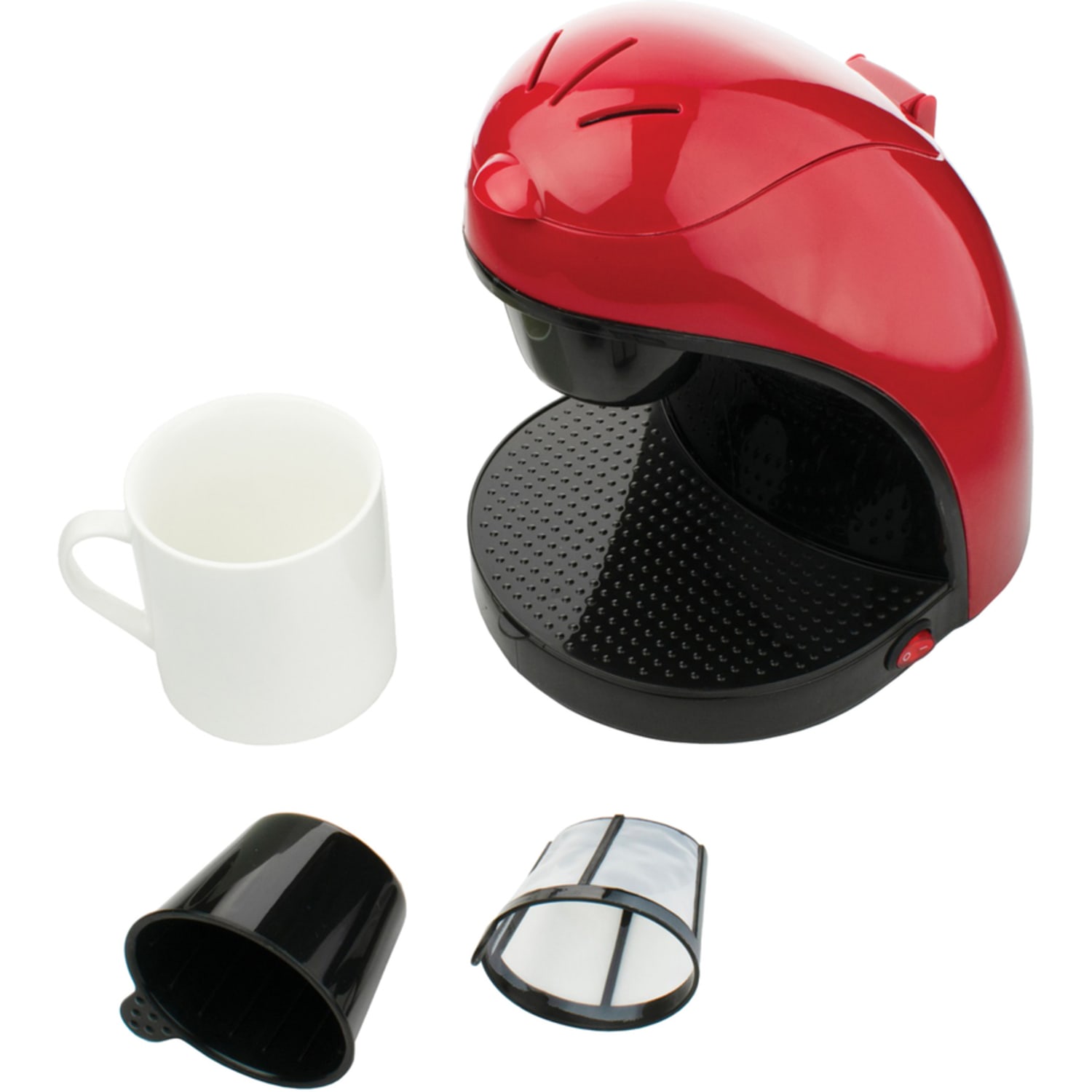 Brentwood Single-Serve 1-Cup Drip Coffee Maker With Ceramic Mug, Red - Image 6