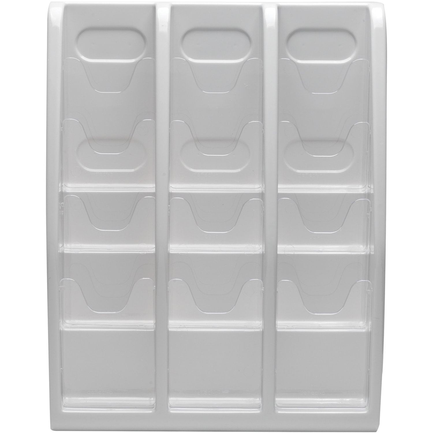 deflecto Countertop/Wall Mount Literature Display - 12 Pocket(s) - 19.8in x 15.8inx 5in Depth - Desktop, Wall Mountable - Gray - Plastic - 1Each - Image 3