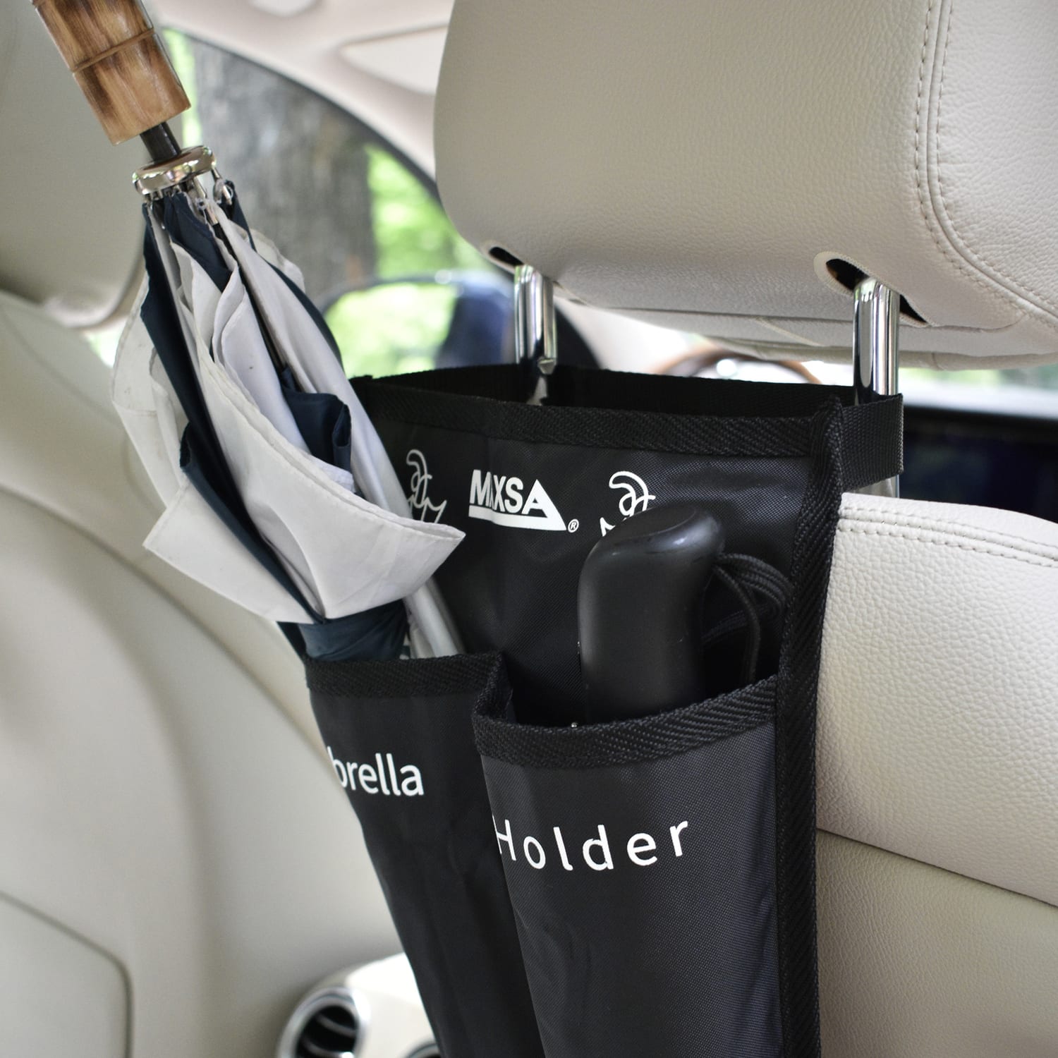 MAXSA Innovations Auto Umbrella Holder, Black, 2-Pack - Image 6