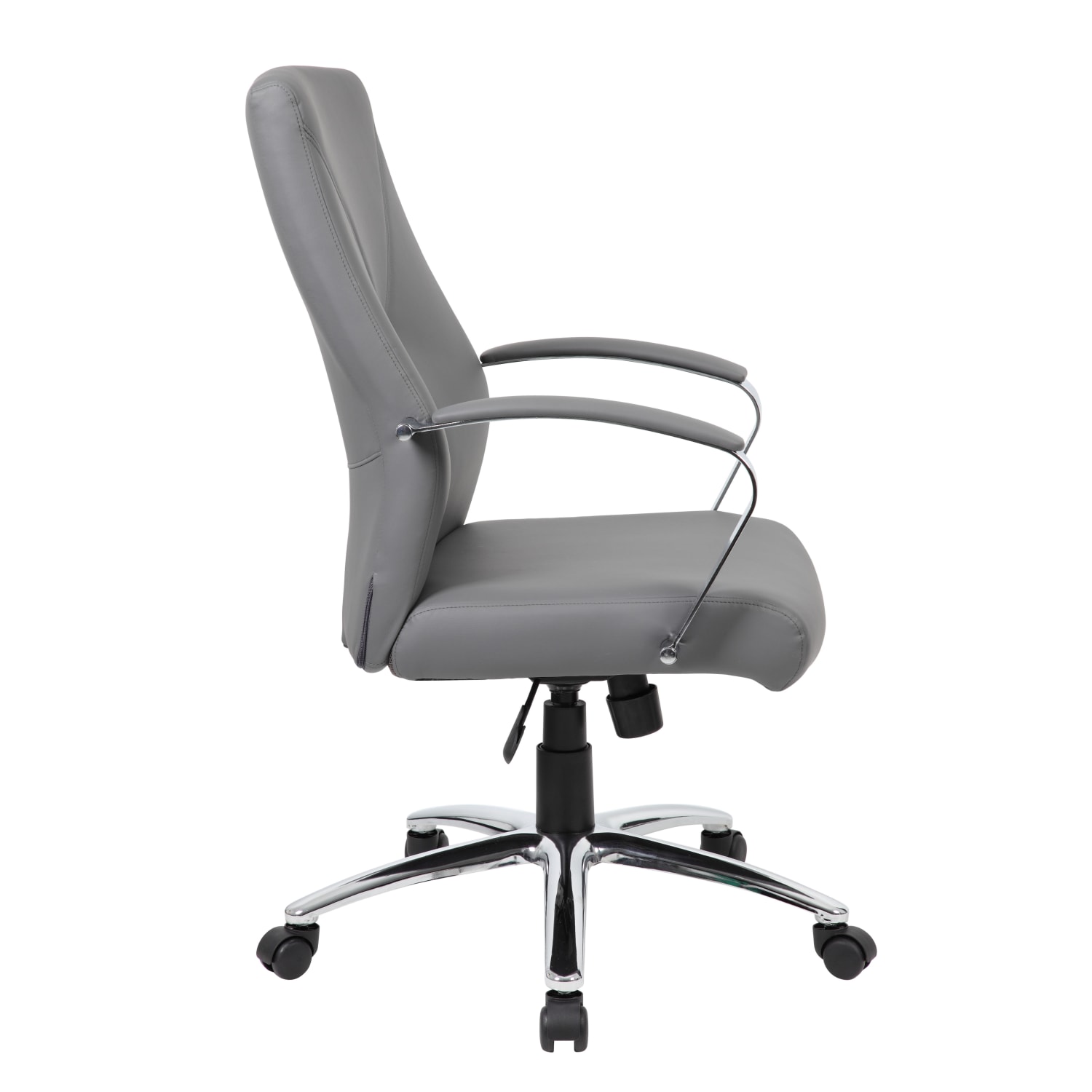 Boss Office Products Ergonomic High-Back Chair, Gray/Chrome/Gray - Image 5