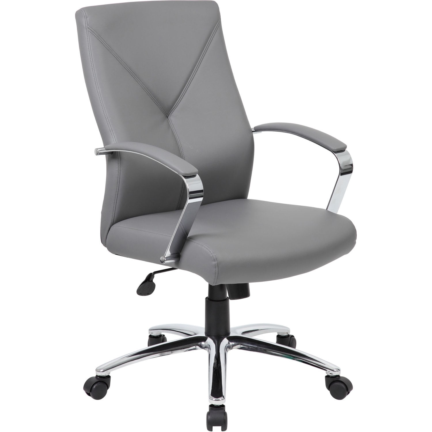 Boss Office Products Ergonomic HighBack Chair GrayChromeGray PopularChairscom Boss Office Products Ergonomic High Back Chair GrayChromeGray PopularChairscom
