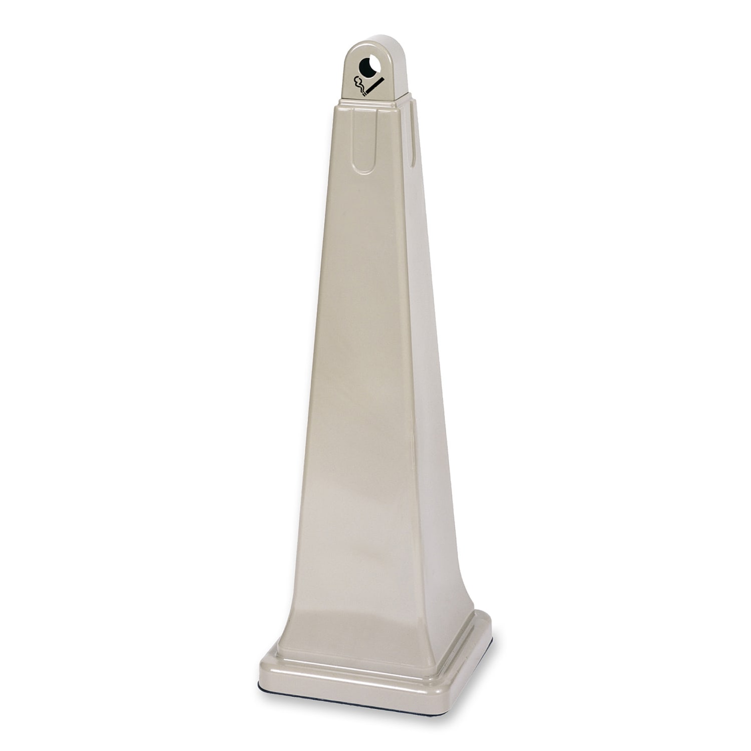 Rubbermaid GroundsKeeper 2570-88 Cigarette Waste Collector, 39 2/5inH x 12 1/4inW x 12 1/4inD, 1-Gallon, Beige - Image 3