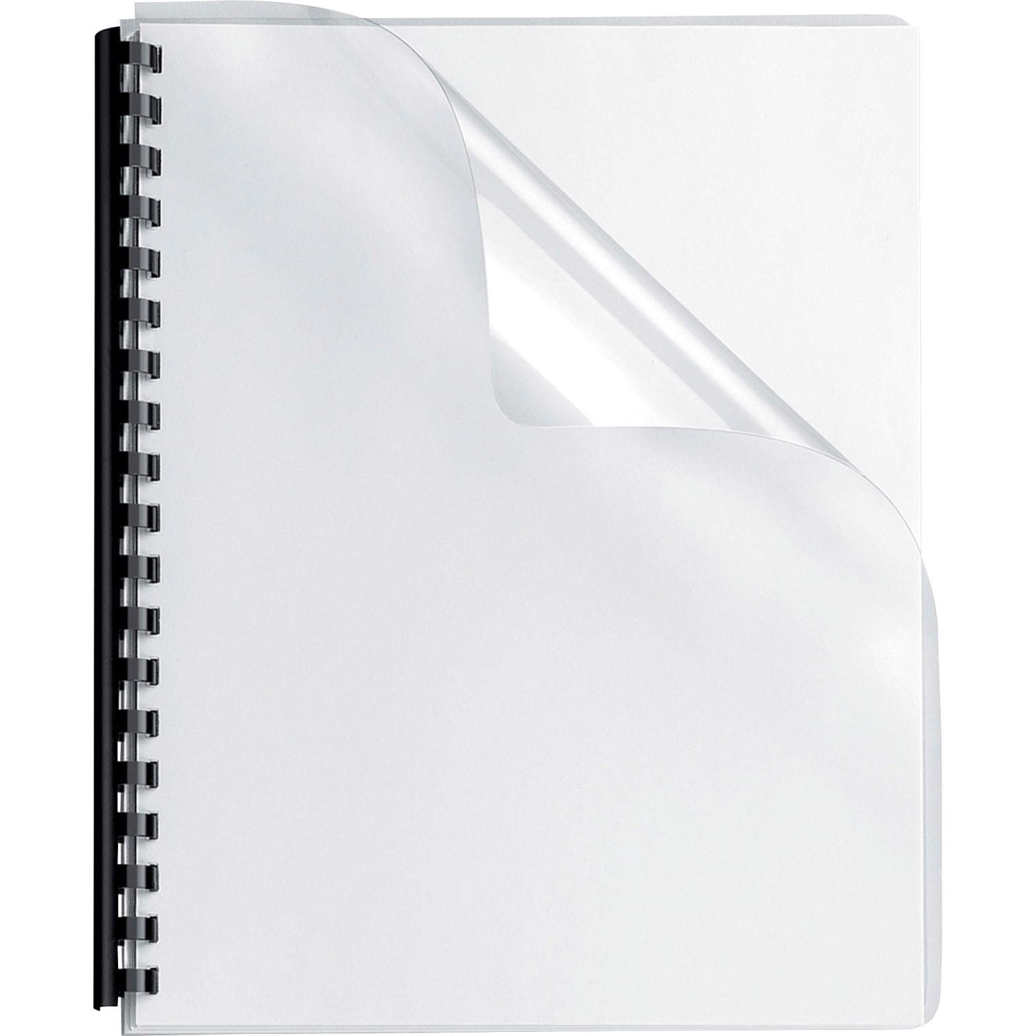 Fellowes Clear Presentation Binding Covers with Round Corners, Oversized 8 3/4in x 11 1/4in, PVC 8mil, Pack Of 100 - Image 5