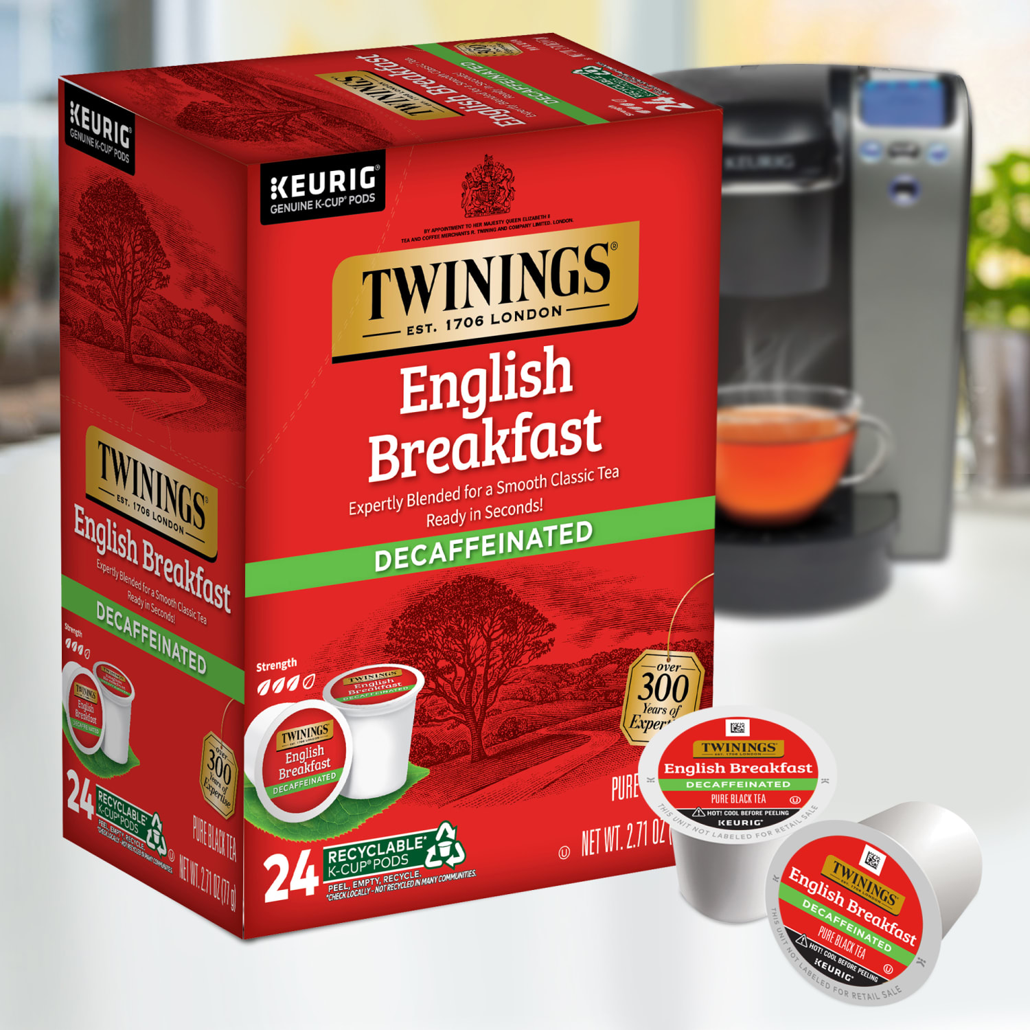Twinings English Breakfast Decaf Tea, Keurig K-Cup Pods, 24/Box - Image 5