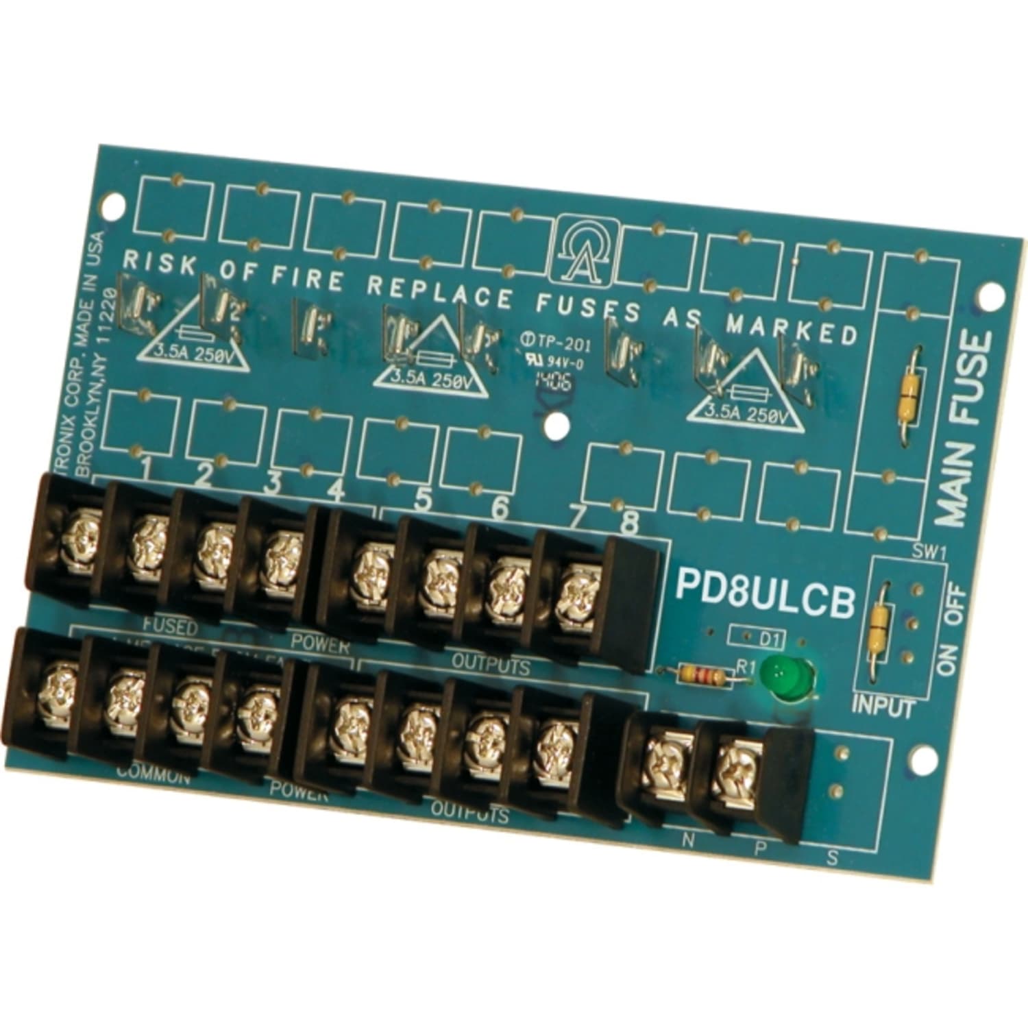 Altronix PD8ULCB Power Distribution Module - 28 V AC, 28 V DC - Image 3