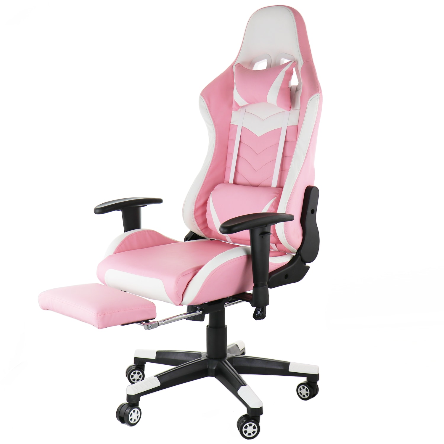 GameFitz Ergonomic Faux Leather Gaming Chair PinkWhite PopularChairscom GameFitz Ergonomic Faux Leather Gaming Chair PinkWhite PopularChairscom