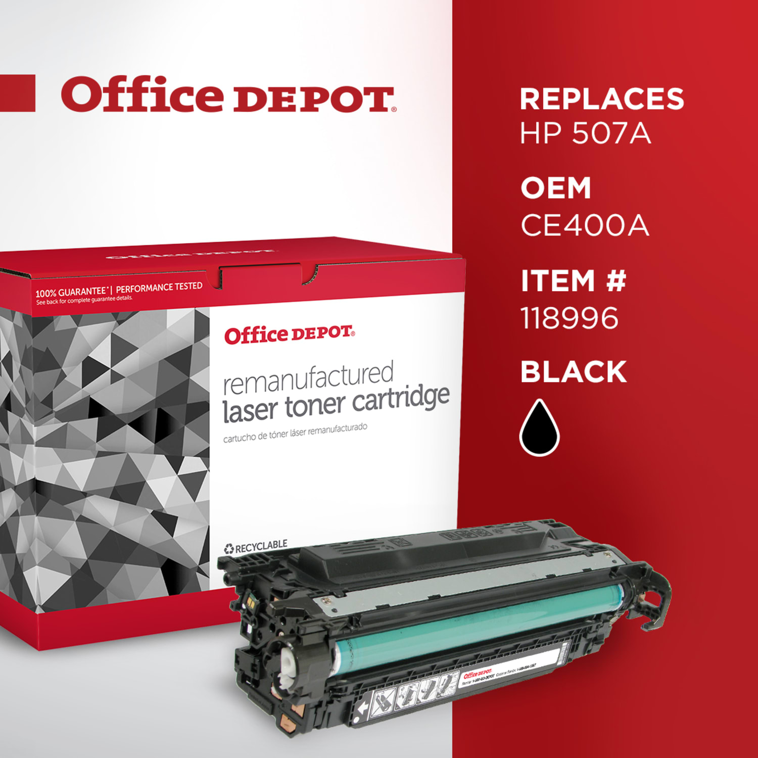Office Depot Remanufactured Black Toner Cartridge Replacement For HP M551B - Image 6