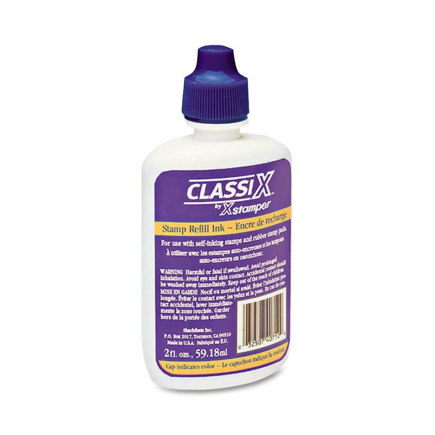 Xstamper Classix Custom Self-Inking Refills - 1 Each - Blue Ink - 2 fl oz - Image 3