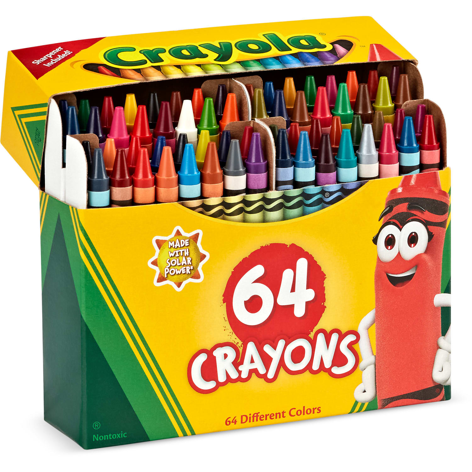 Crayola Standard Crayons With Built-In Sharpener, Assorted Colors, Box Of 64 Crayons - Image 5