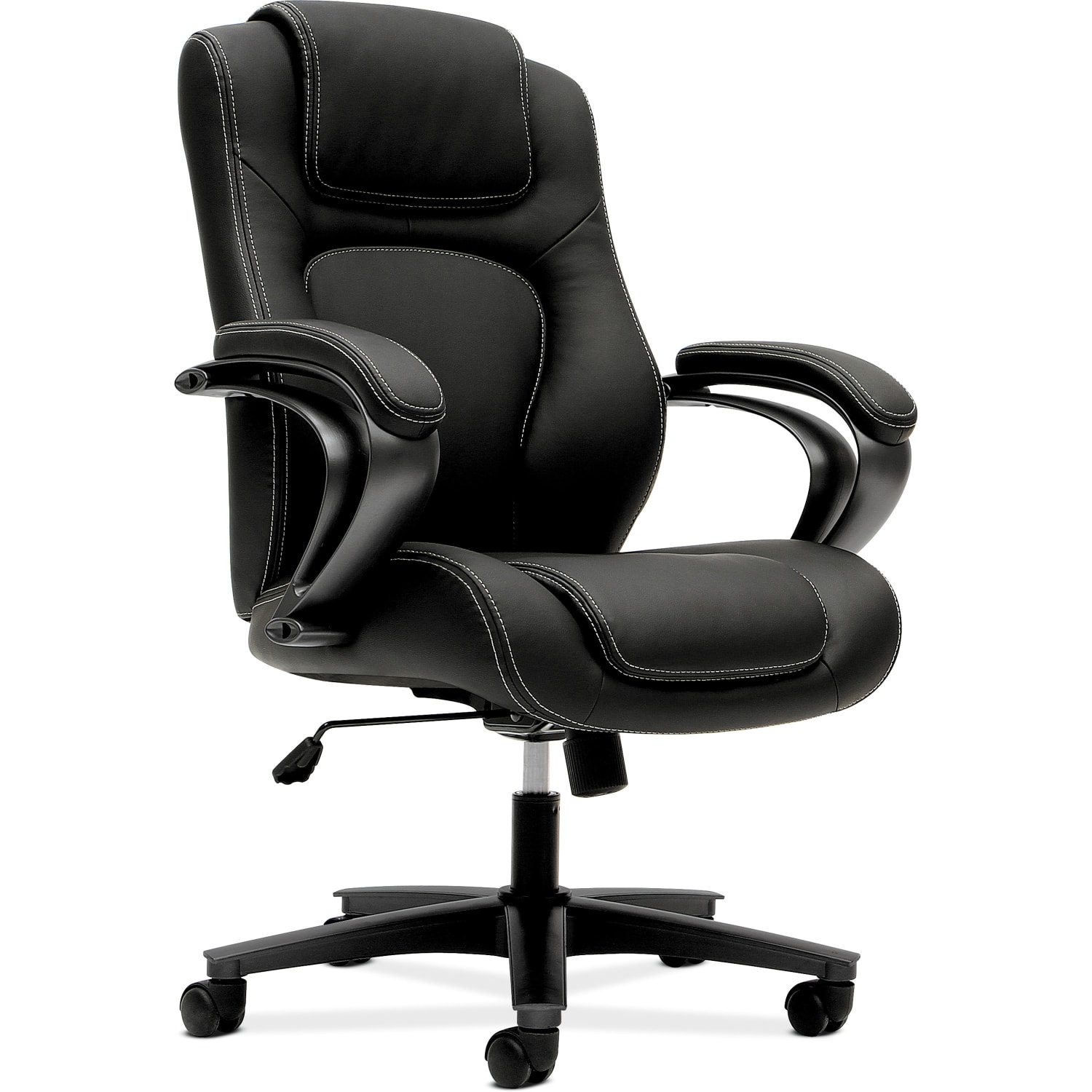 HON Basyx Ergonomic Bonded Leather Fixed Arm Executive Chair Black PopularChairscom HON Basyx Ergonomic Bonded Leather Fixed Arm Executive Chair Black PopularChairscom