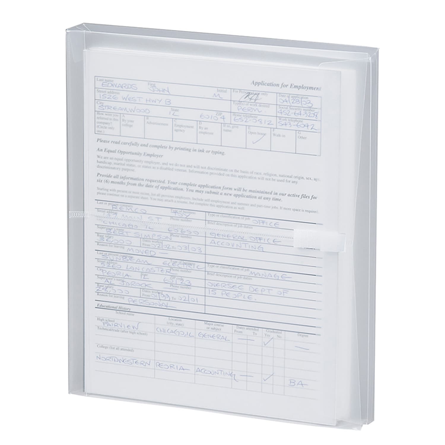 Smead Poly Envelopes, Letter Size, Side Opening, Clear, Pack Of 5
