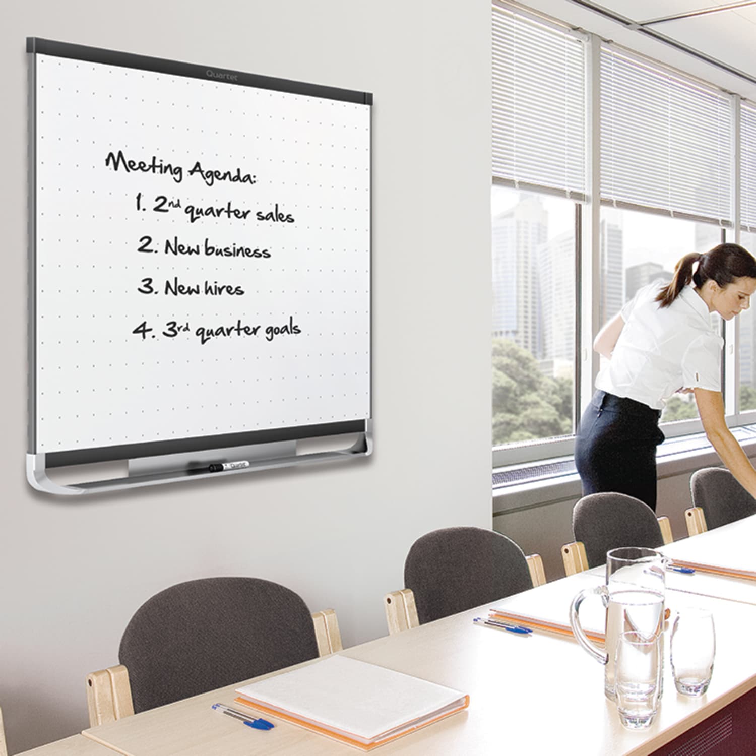 Quartet Prestige 2 Total Erase Melamine Dry-Erase Whiteboard, 72in x 48in, Aluminum Frame With Silver Finish - Image 4