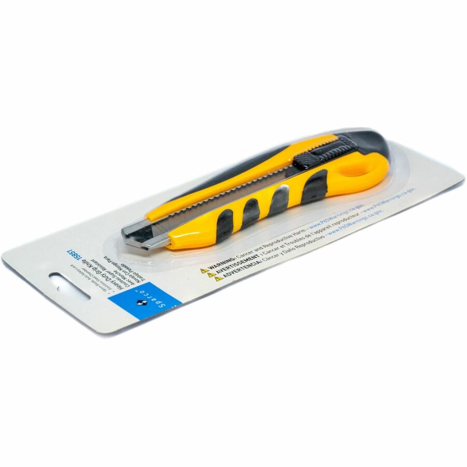 Sparco Anti-Slip Utility Knife, Yellow/Black - Image 4