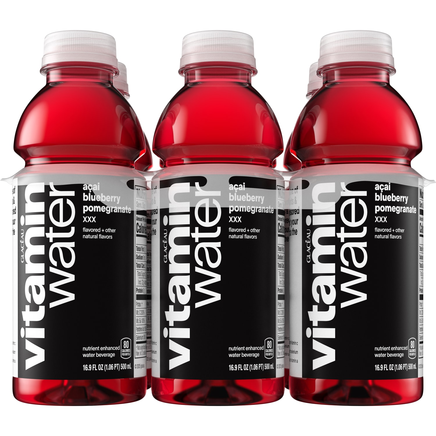glaceau vitaminwater XXX with Acai-Blueberry-Pomegranate Flavor, 16.9 Oz, Pack Of 6 Bottles - Image 5