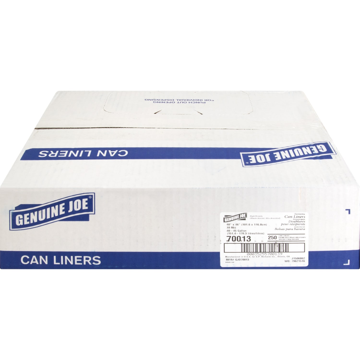 Genuine Joe Economy High-Density Can Liners, 45 Gallons, Translucent, Box Of 250 - Image 3