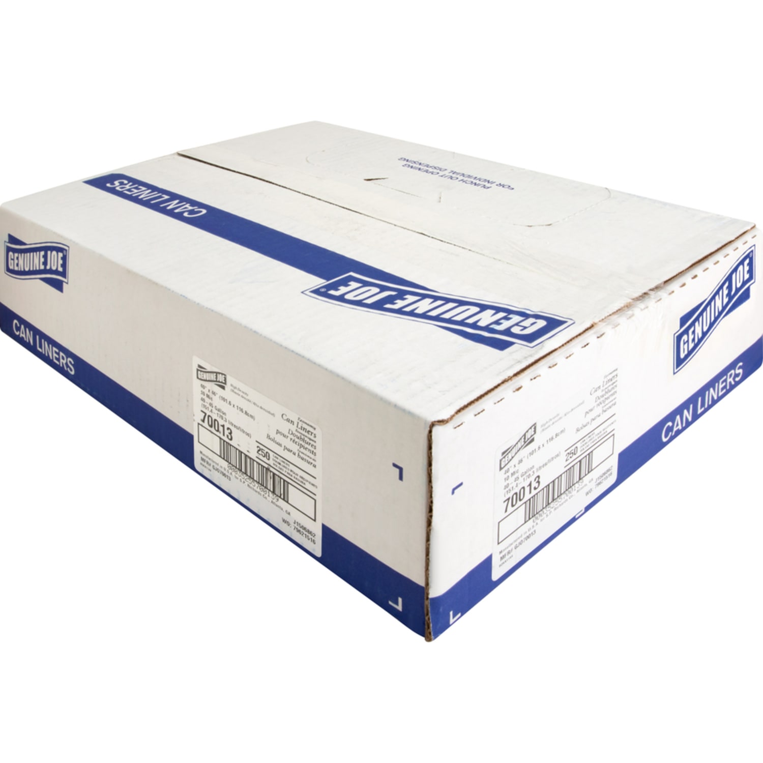 Genuine Joe Economy High-Density Can Liners, 45 Gallons, Translucent, Box Of 250 - Image 5