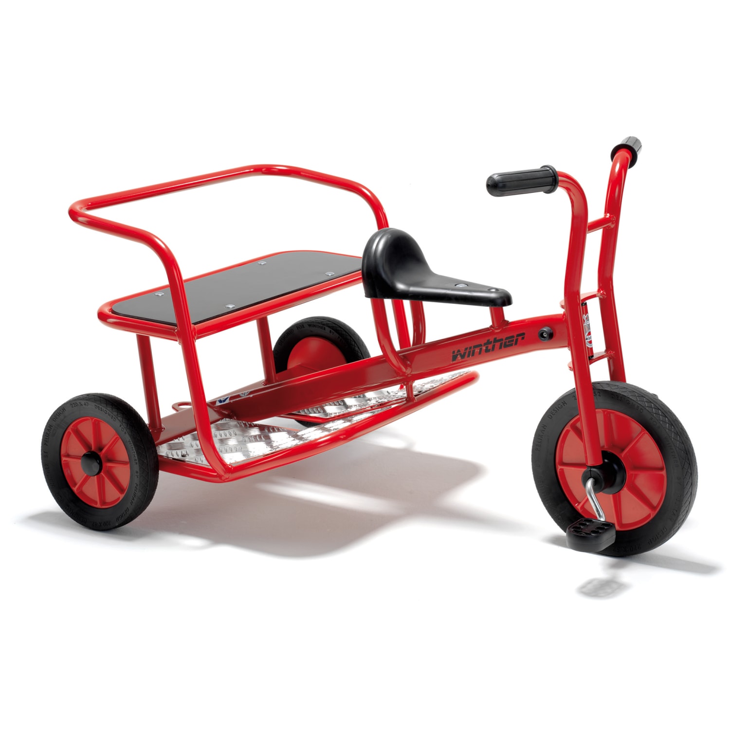 Winther Viking Twin Taxi, 24 7/16inH x 26 13/16inW x 37 13/16inD, Red